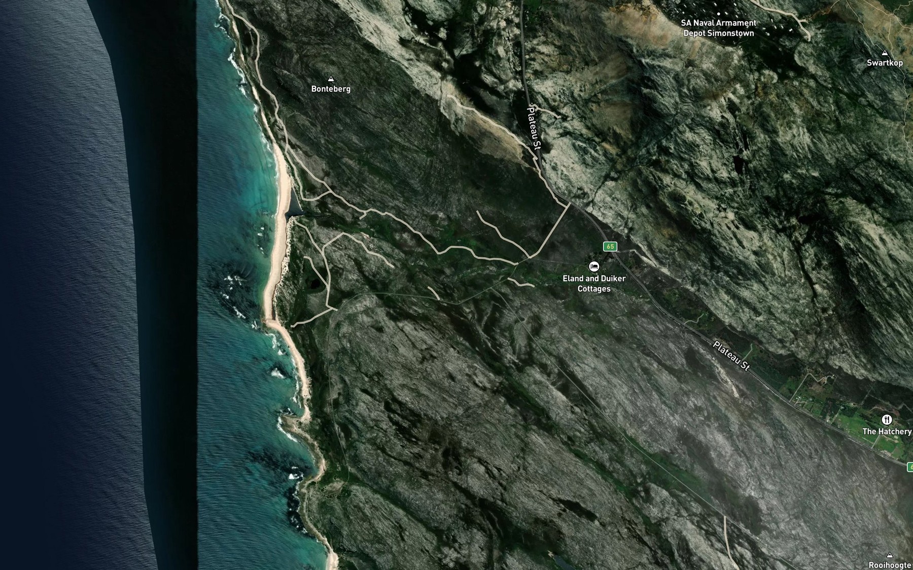 Satellite map of the Kromrivier