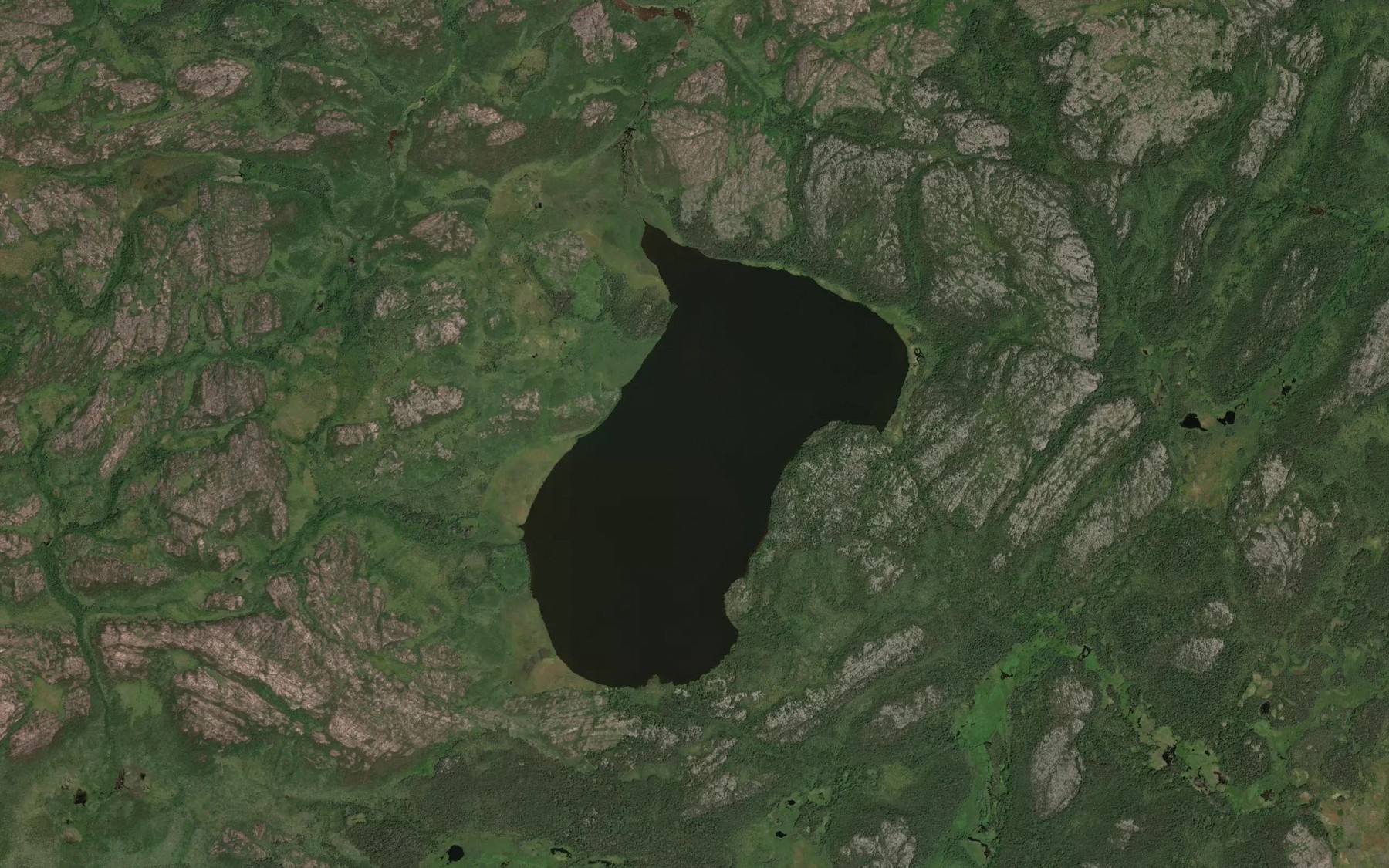 Satellite map of the Atik Lake