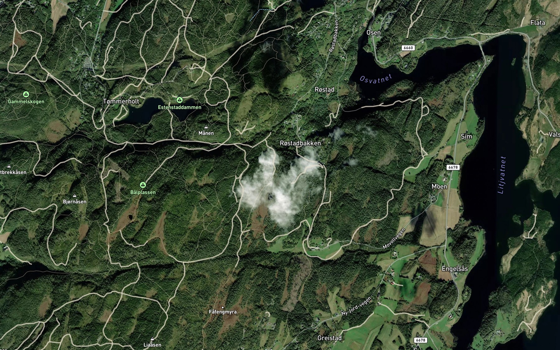 Satellite map of the Austlitjonna