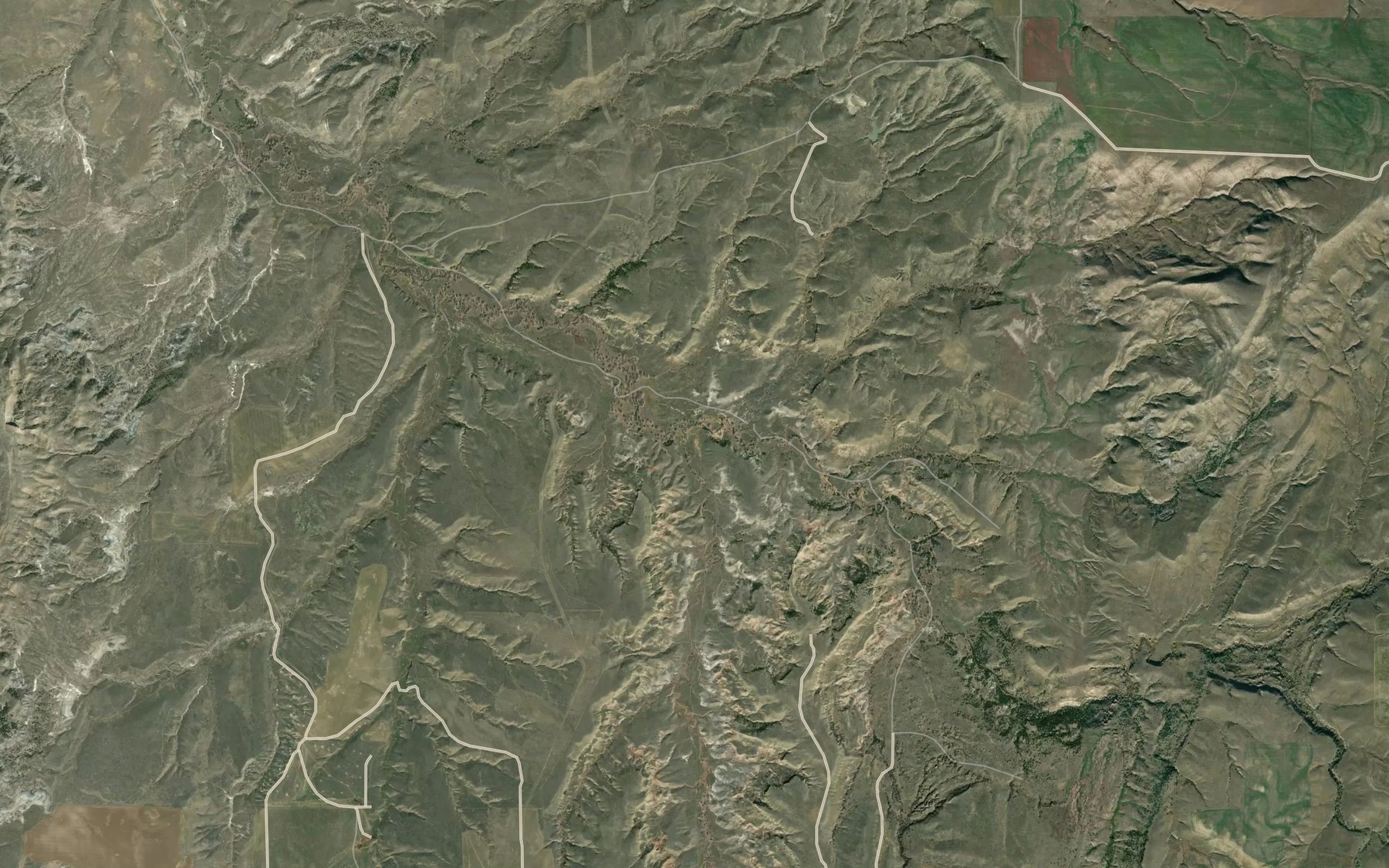 Satellite map of the Wolf Creek