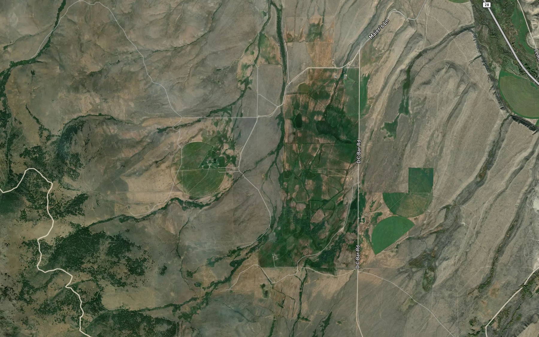 Satellite map of the Swartz Creek