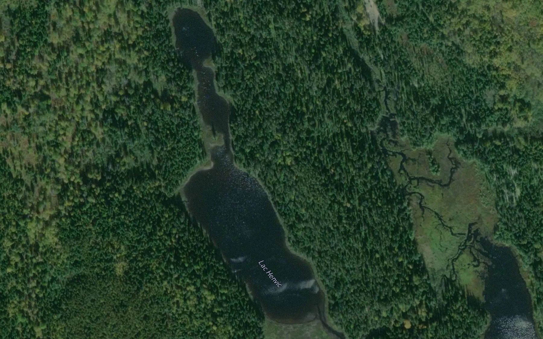 Satellite map of the Lac Henvic