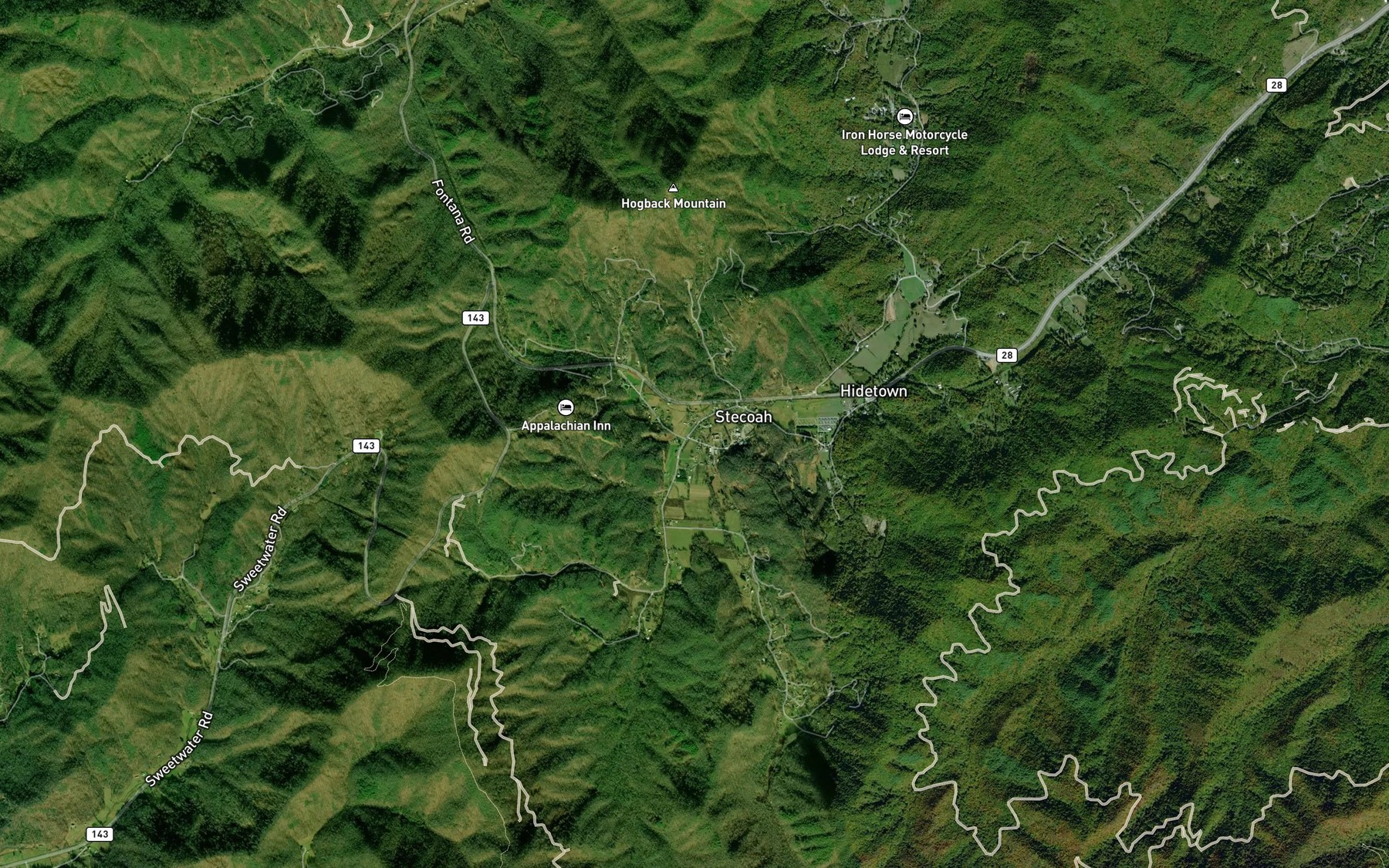 Satellite map of the Dry Creek