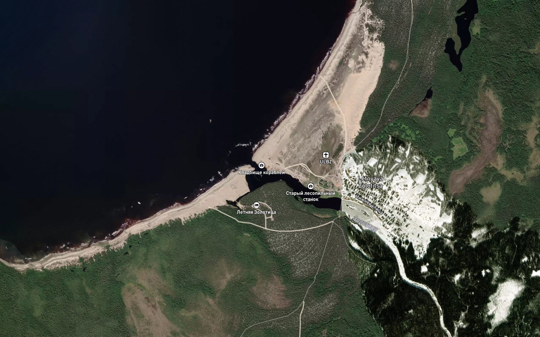 Satellite map of the Zolotitsa