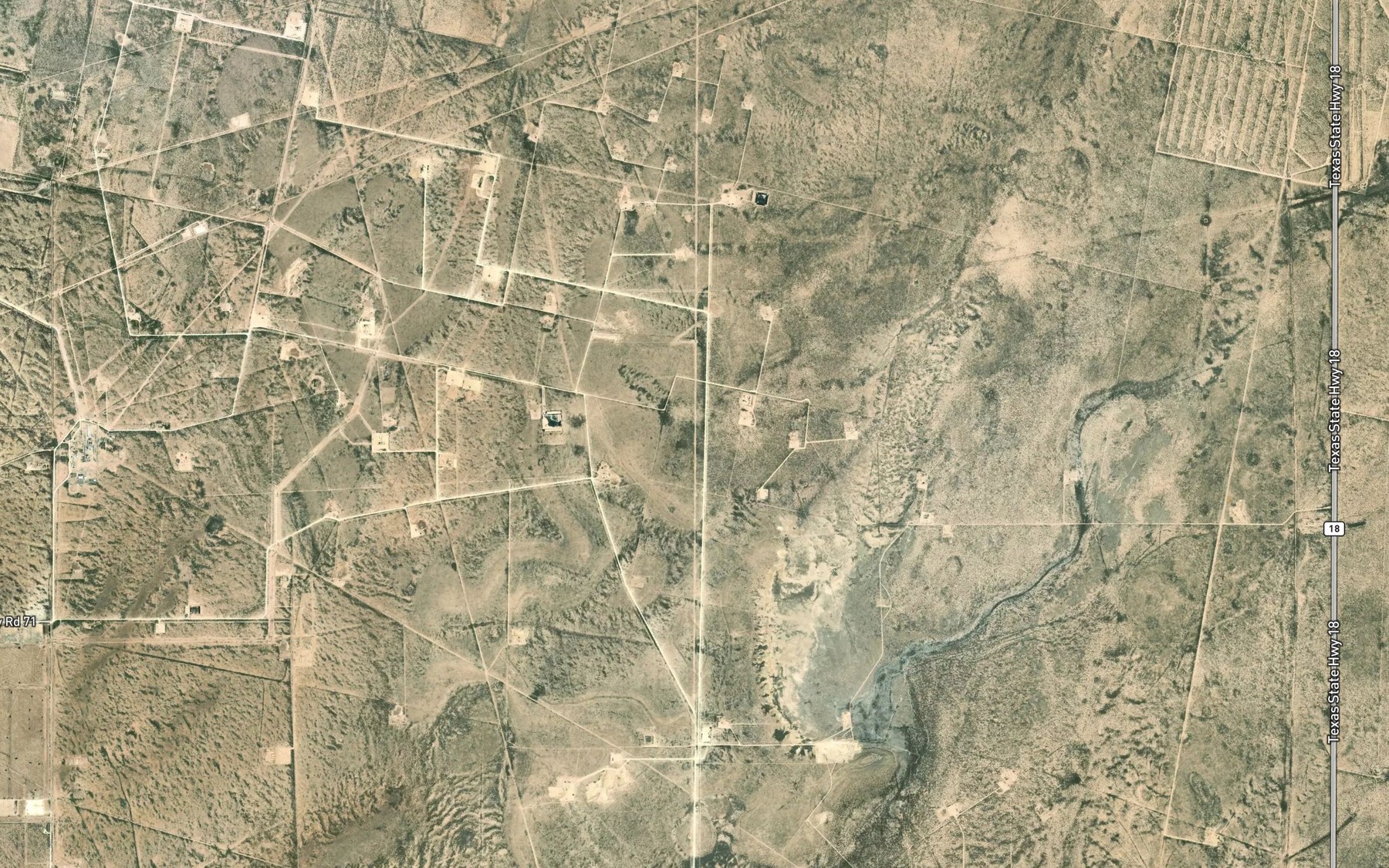 Satellite map of the Monument Springs