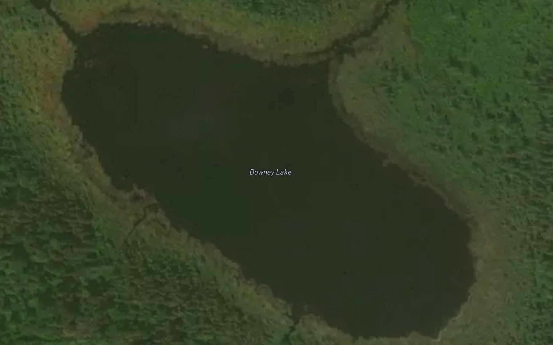 Satellite map of the Downey Lake