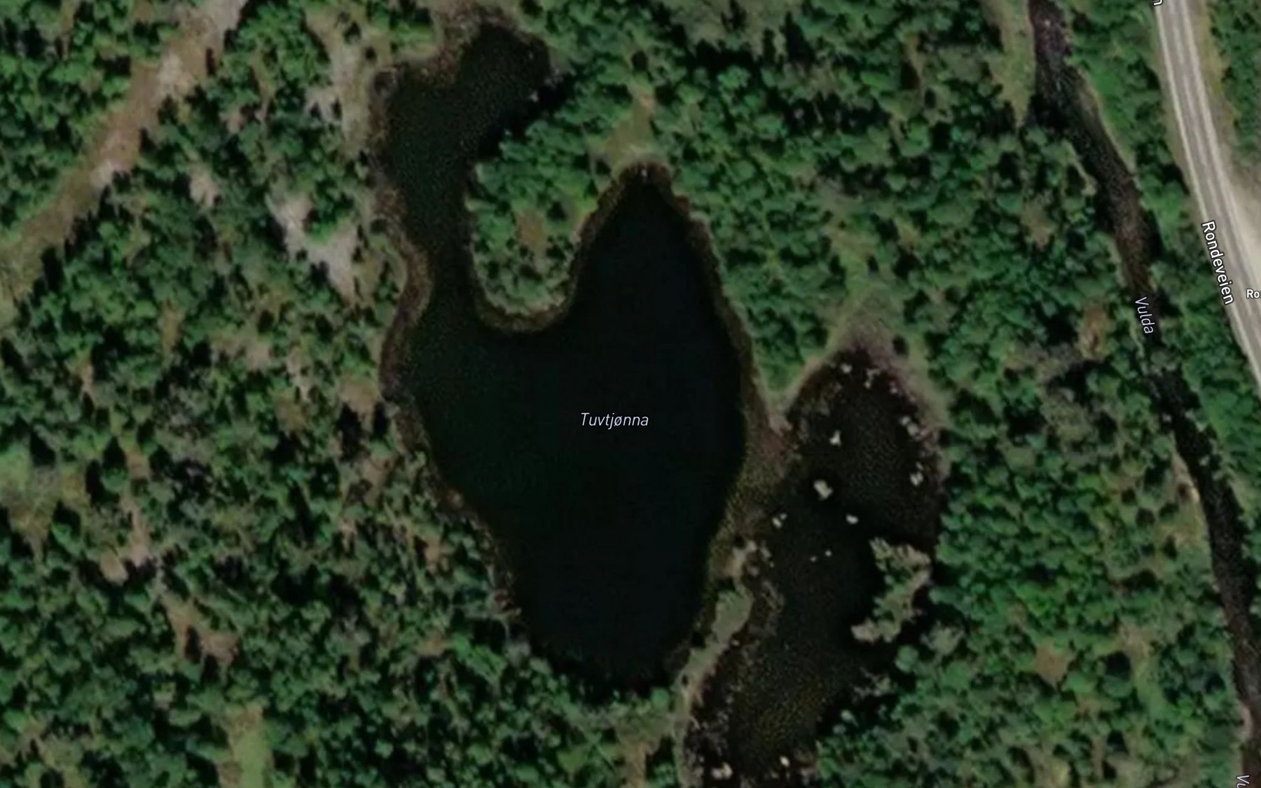 Satellite map of the Tuvtjonna