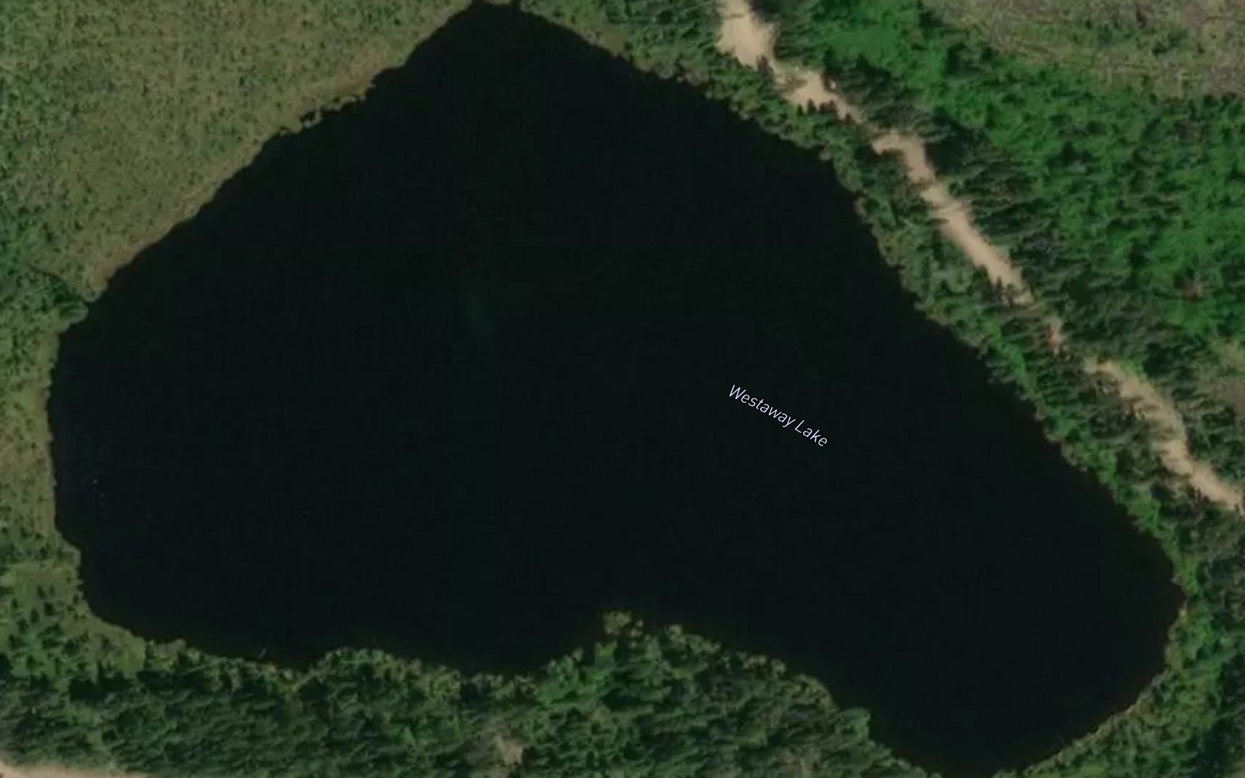 Satellite map of the Westaway Lake