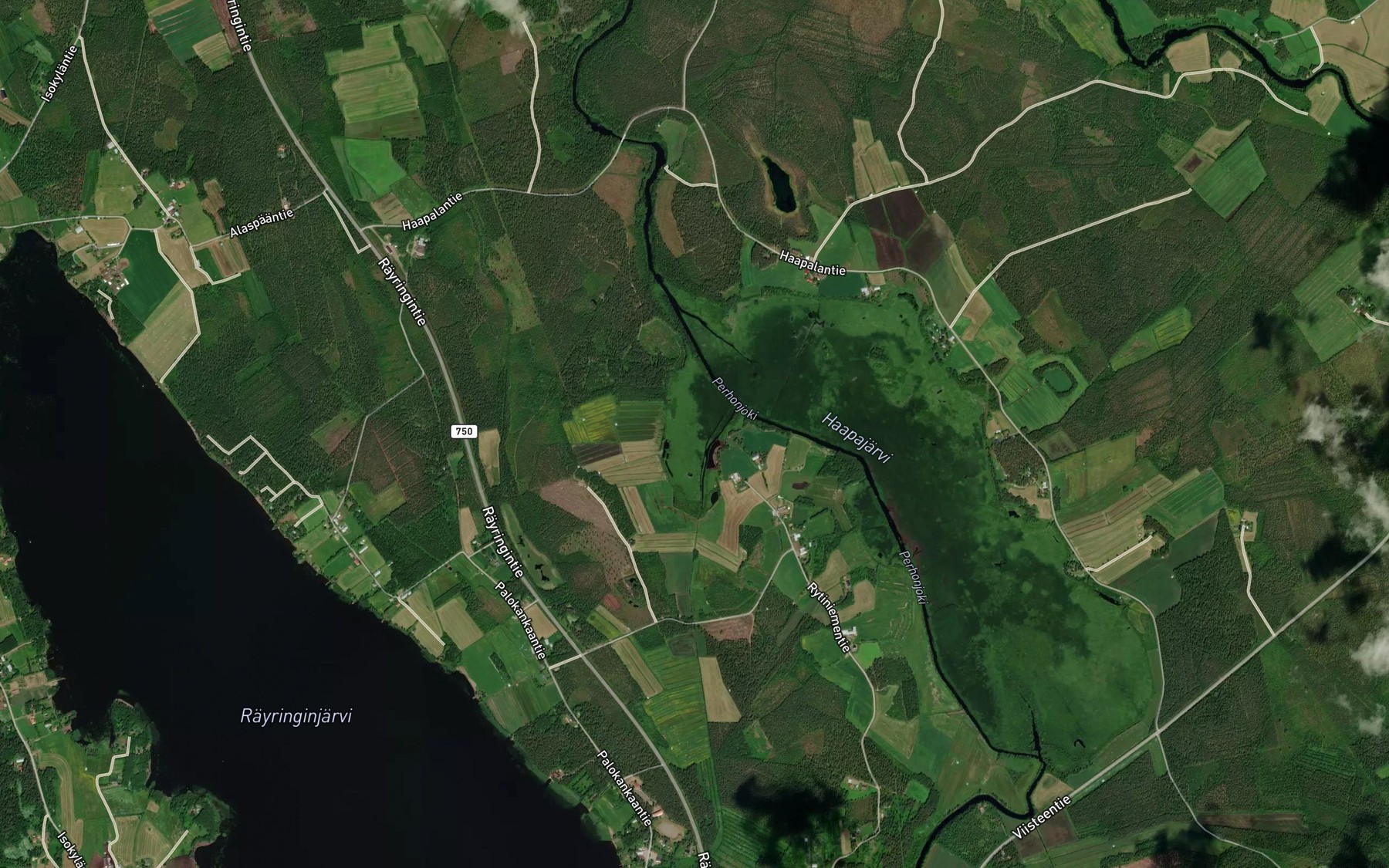 Satellite map of the Nuottalahti