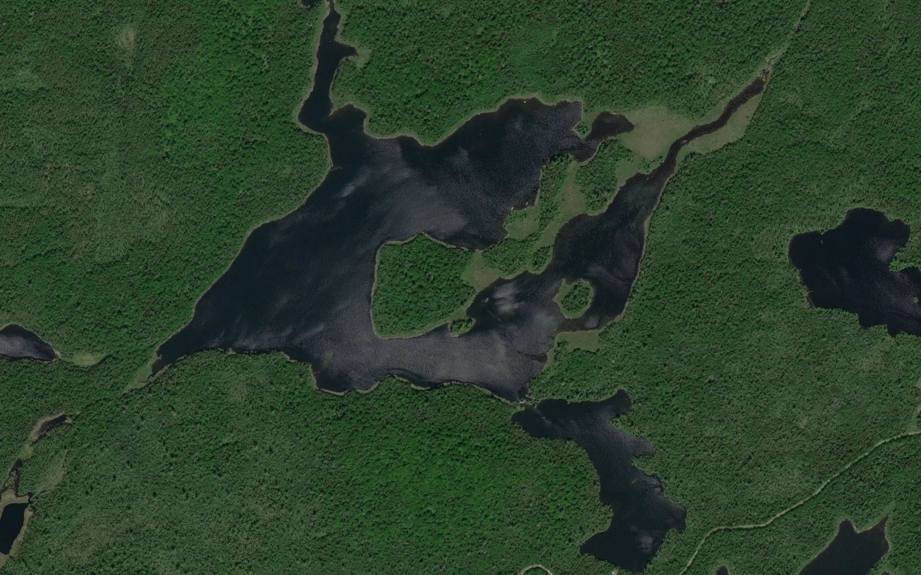 Satellite map of the Lac Fer a Cheval