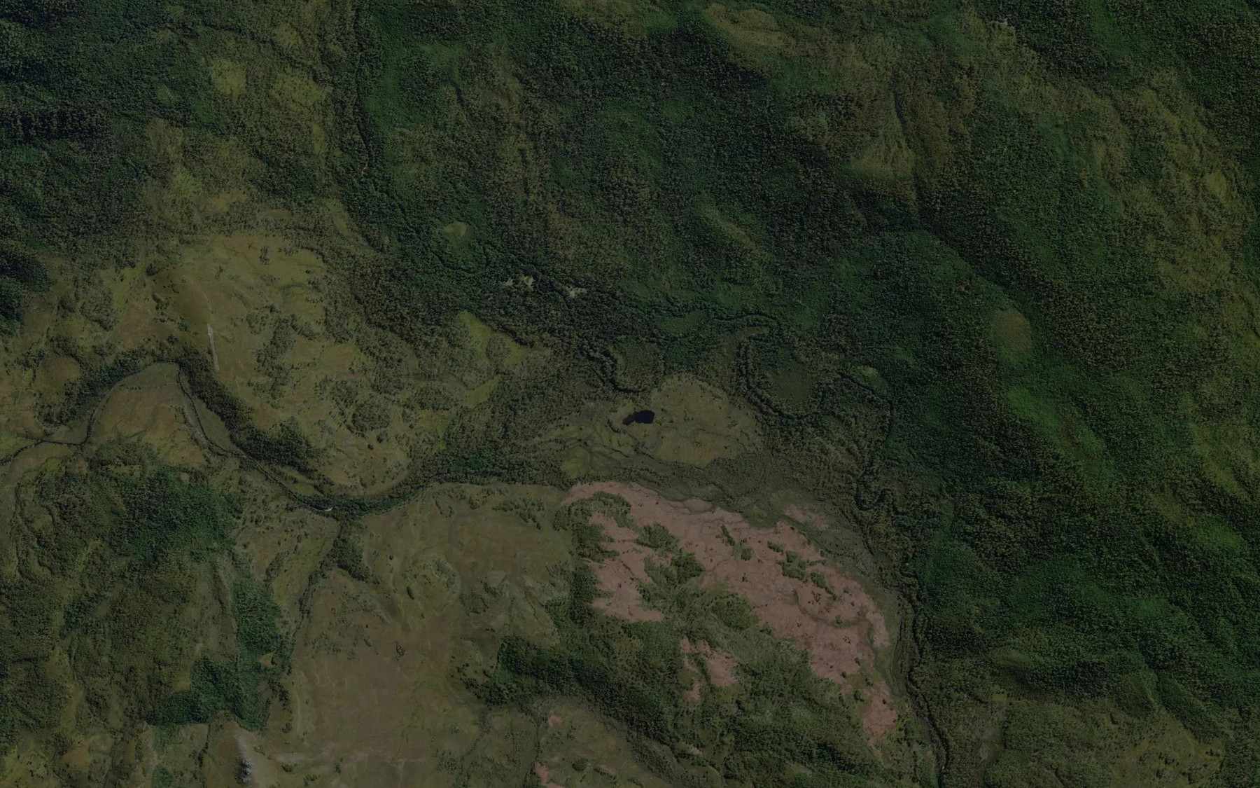 Satellite map of the Gell River