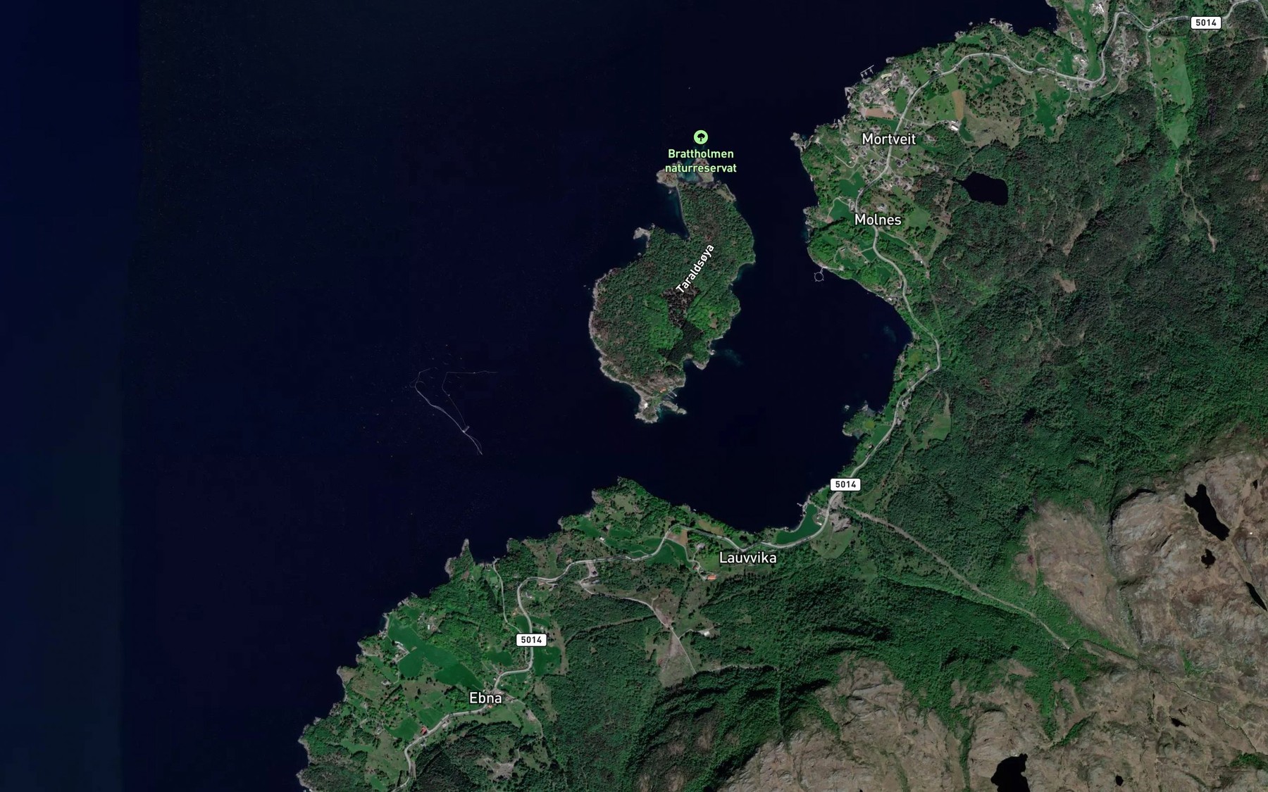 Satellite map of the Steinavik
