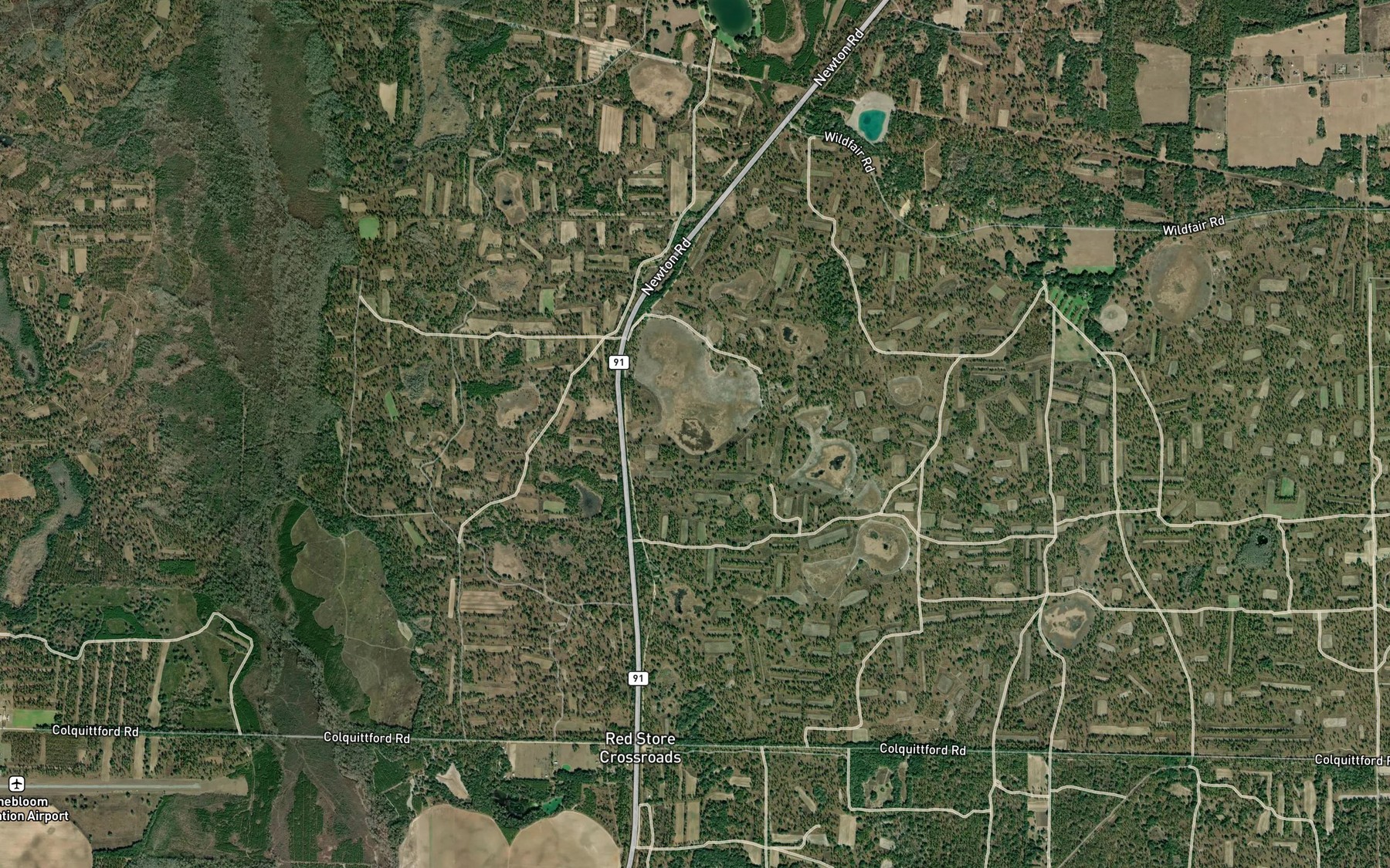 Satellite map of the Alligator Pond