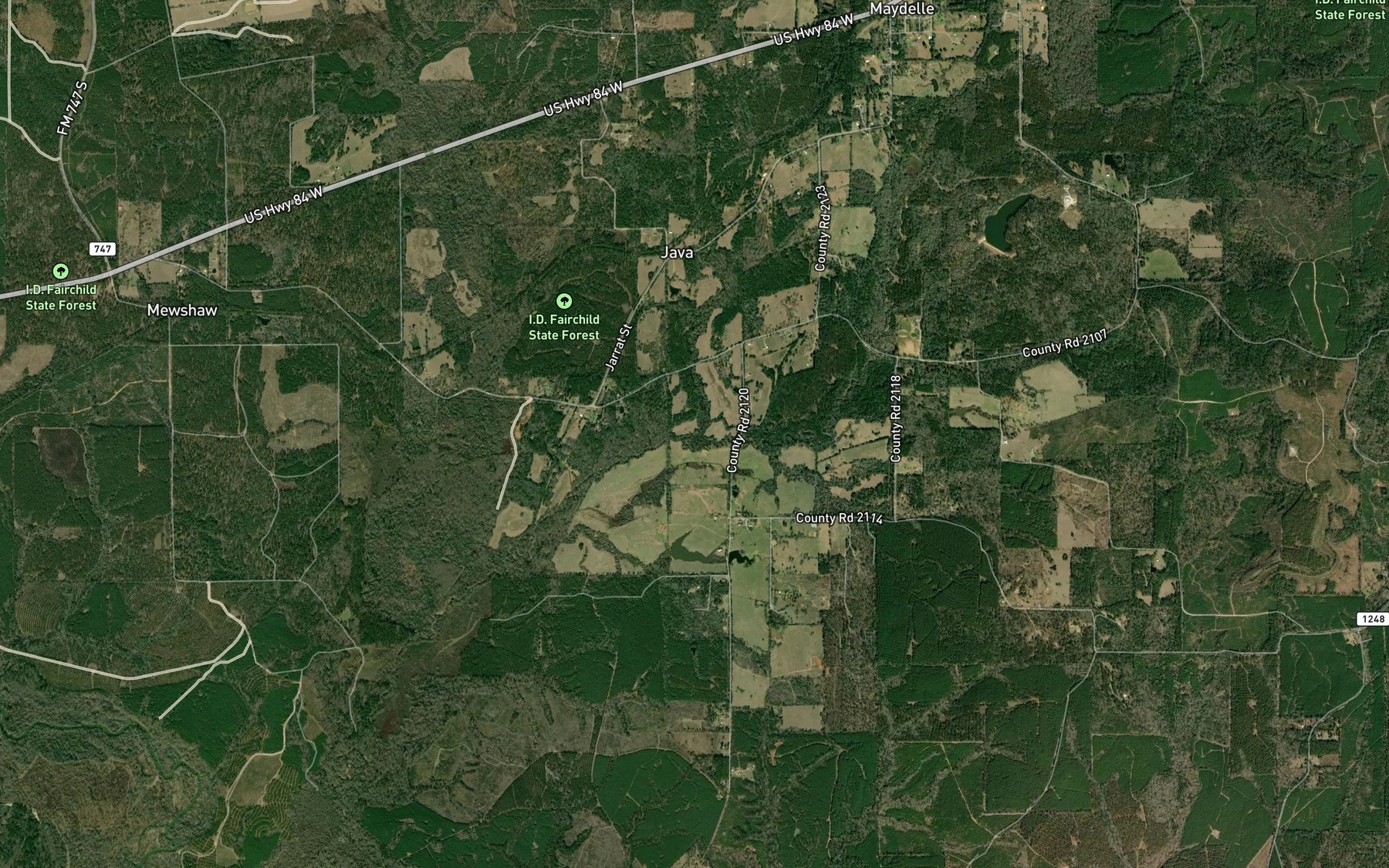 Satellite map of the Brigman Branch
