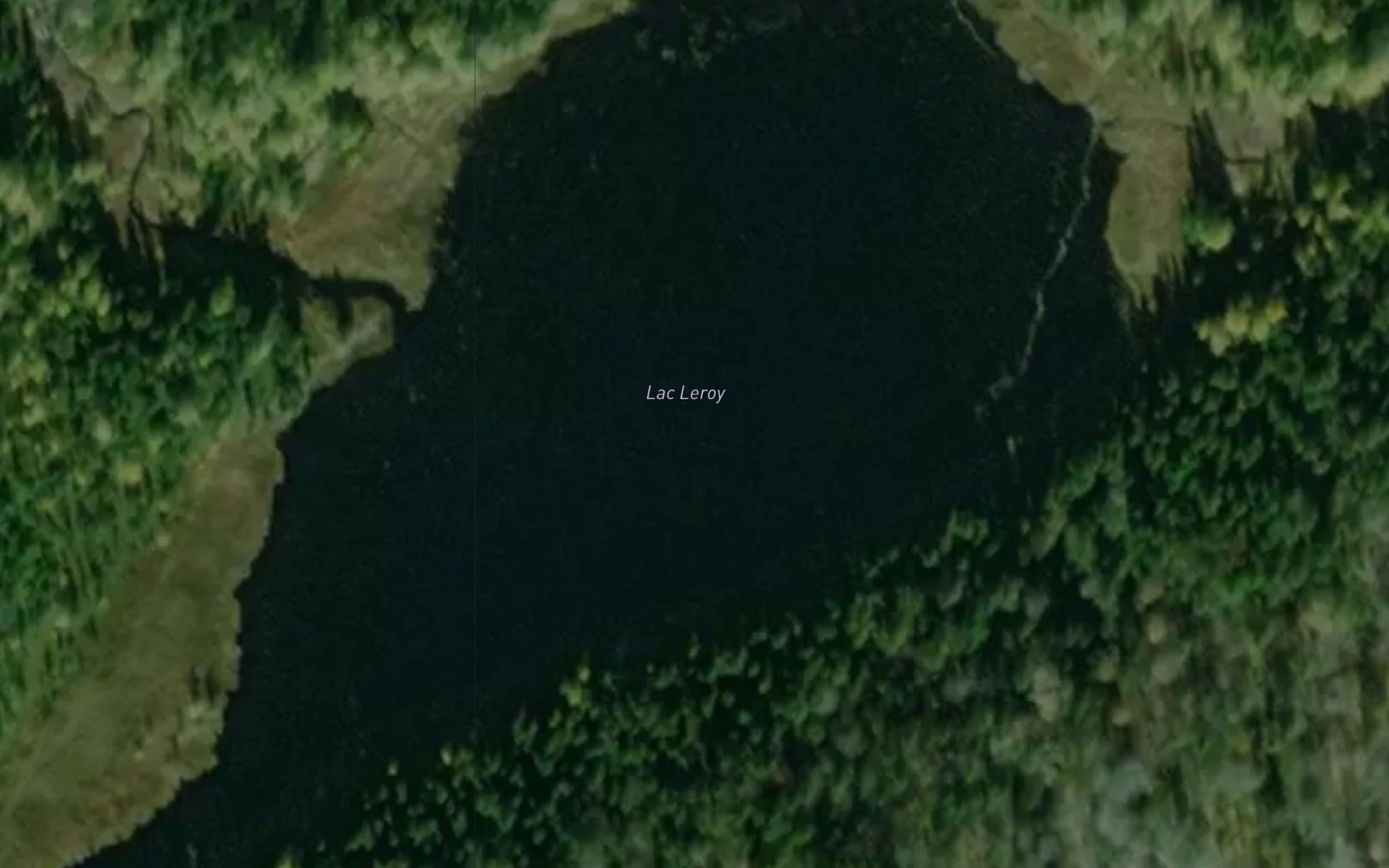 Satellite map of the Lac Leroy