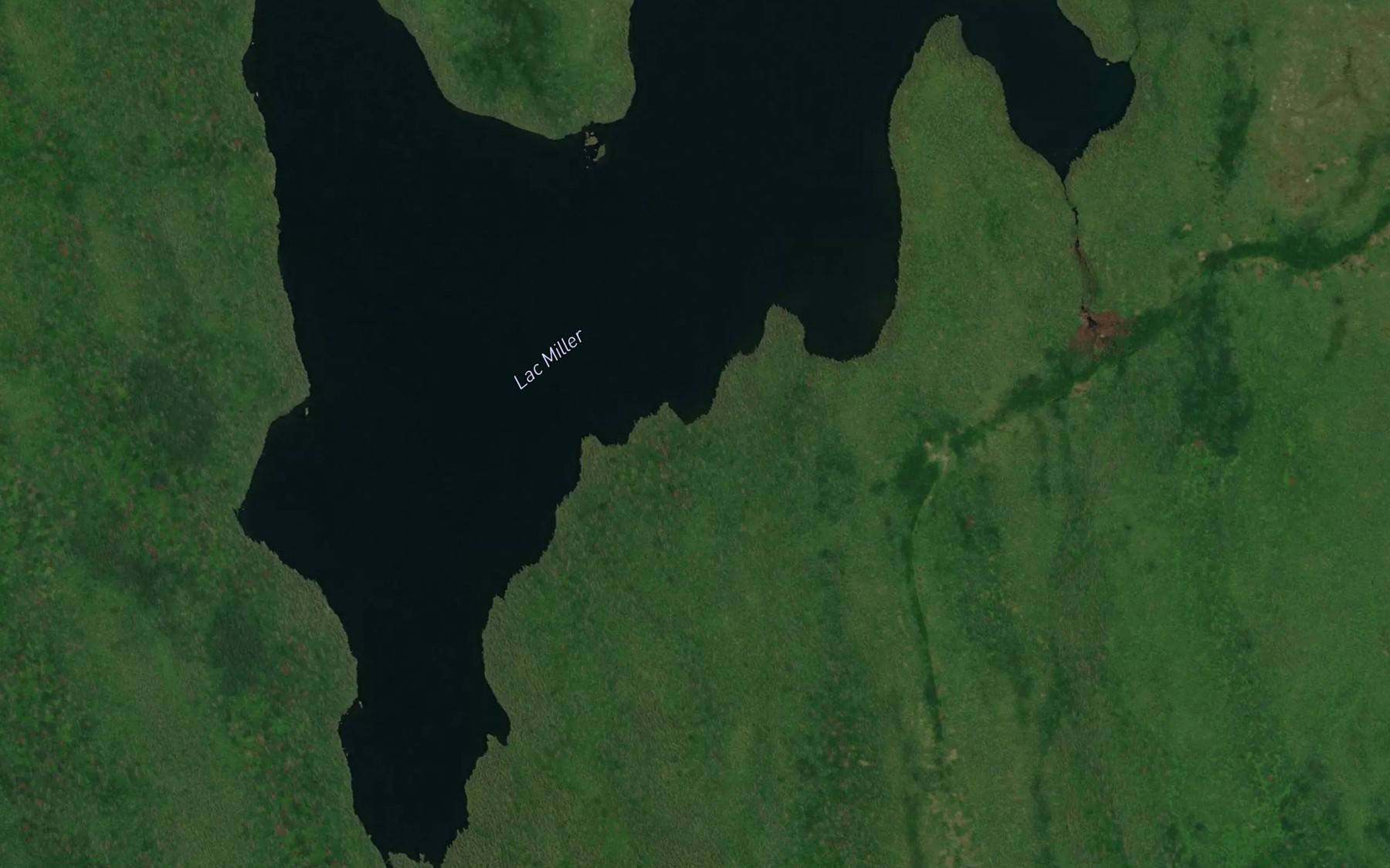 Satellite map of the Lac Miller