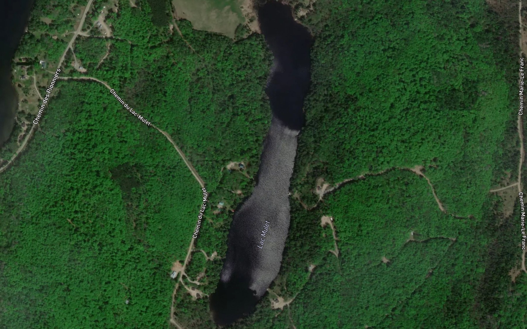 Satellite map of the Lac Mulet