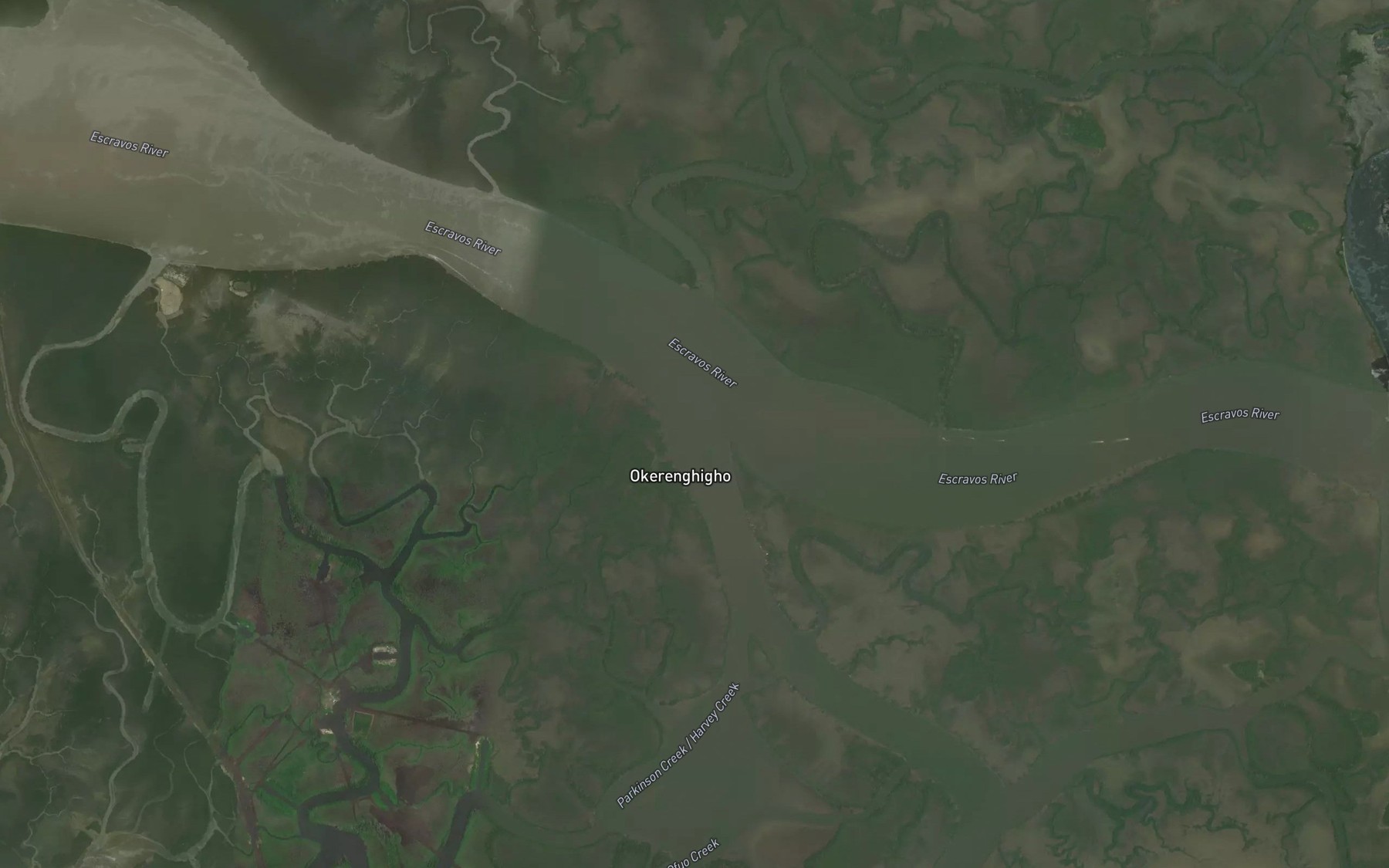 Satellite map of the Omodino River