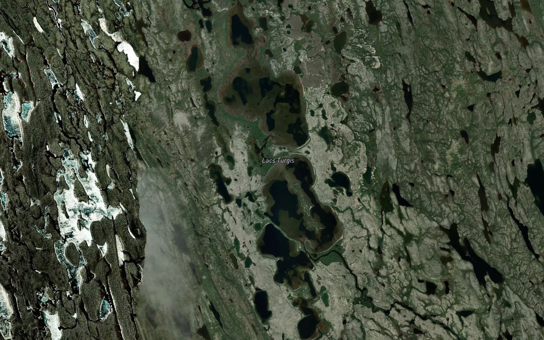 Satellite map of the Lacs Turgis