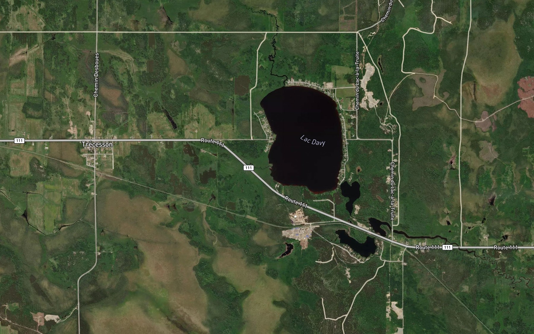 Satellite map of the Ruisseau Boisvert