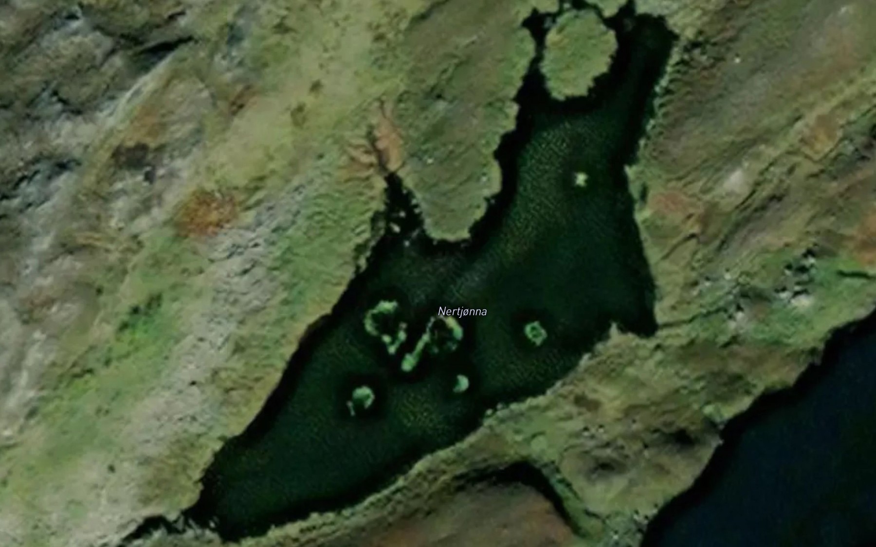 Satellite map of the Nertjorna