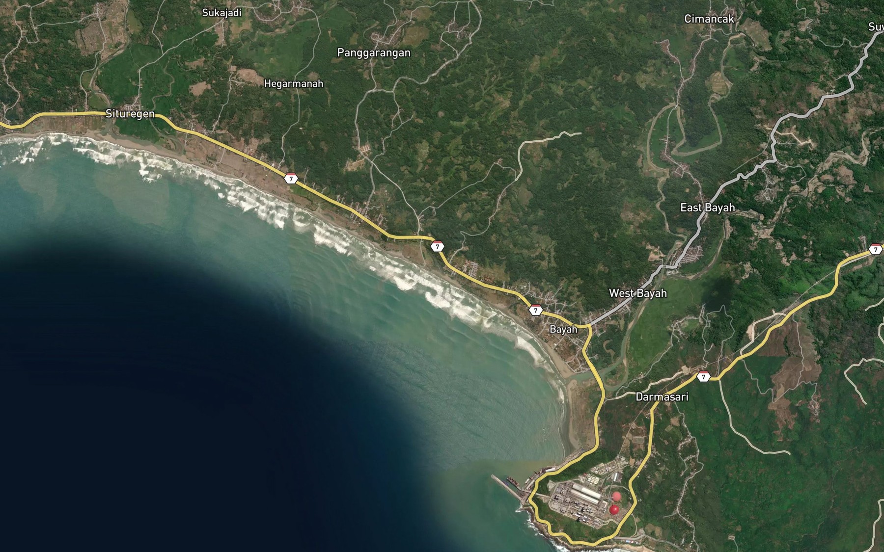 Satellite map of the Ci Kumpay