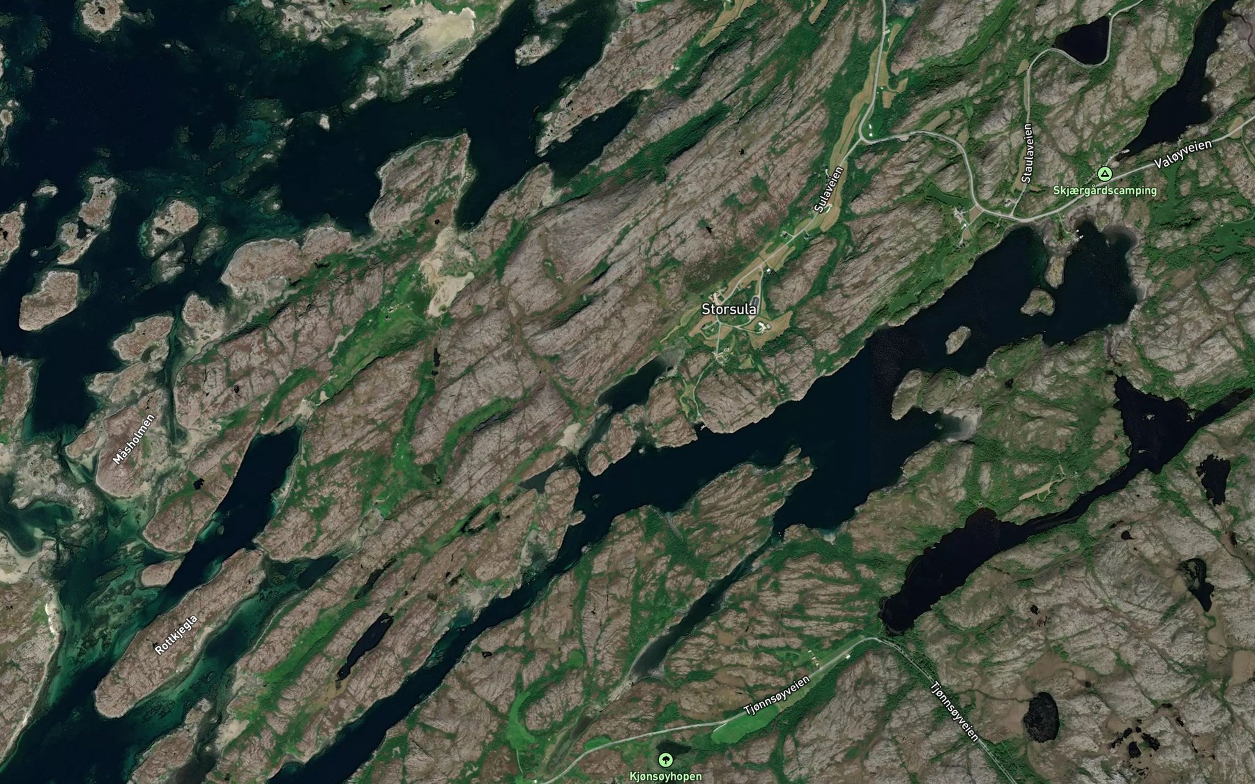 Satellite map of the Storsulvagen
