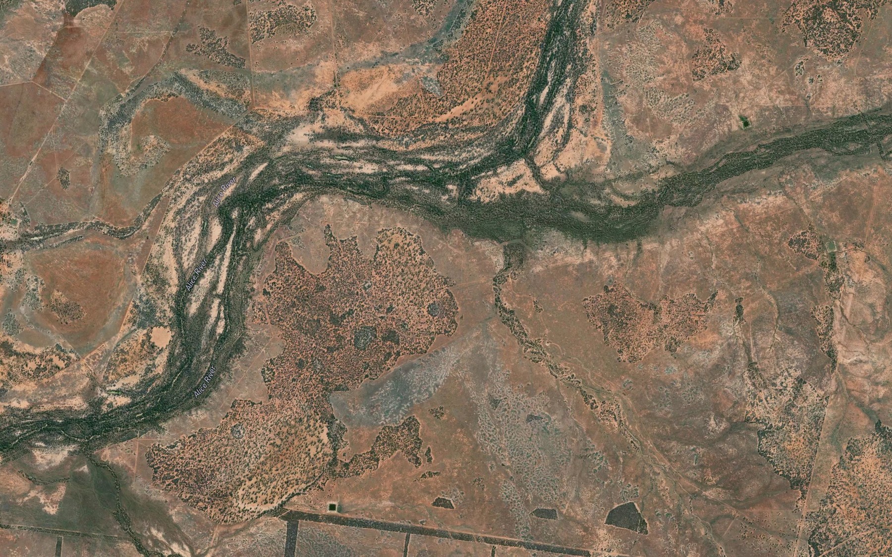 Satellite map of the Home Creek