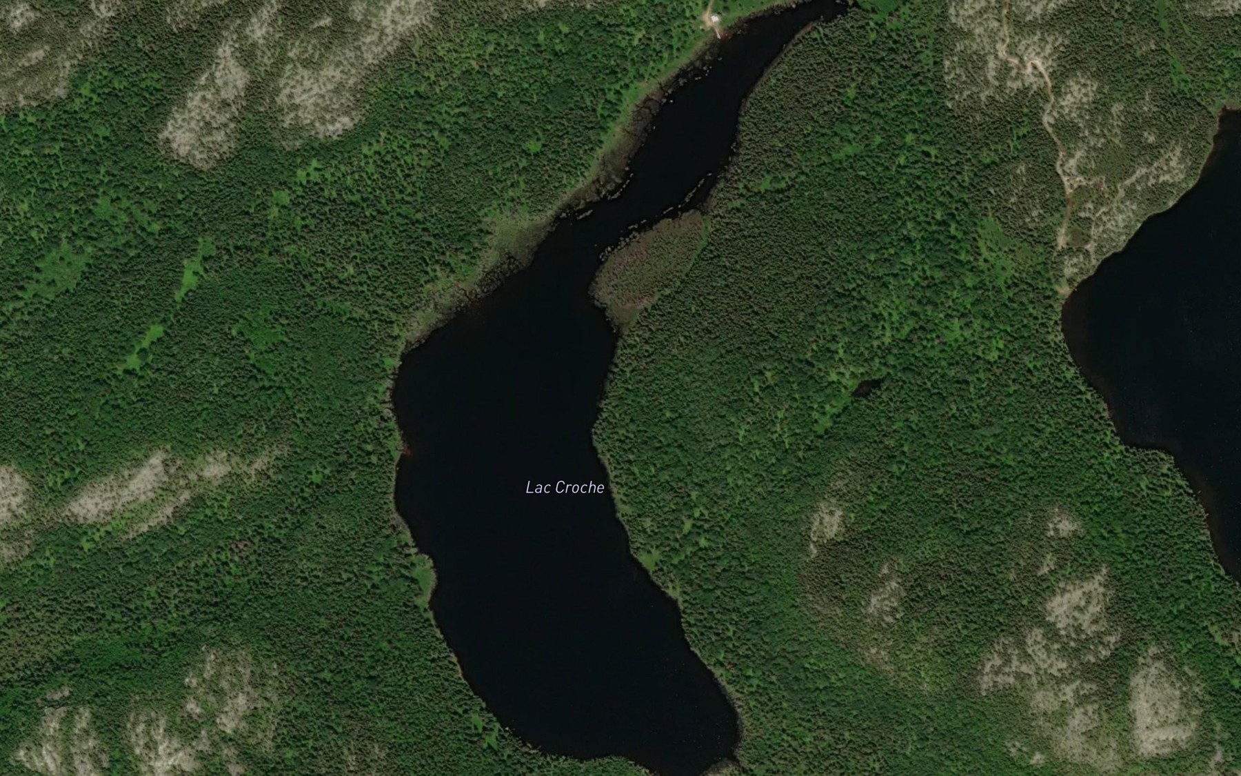 Satellite map of the Lac Croche