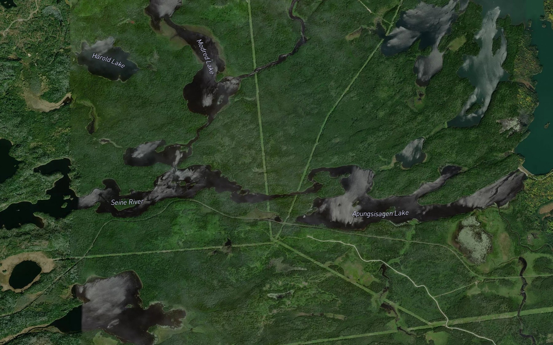 Satellite map of the Tracy Rapids
