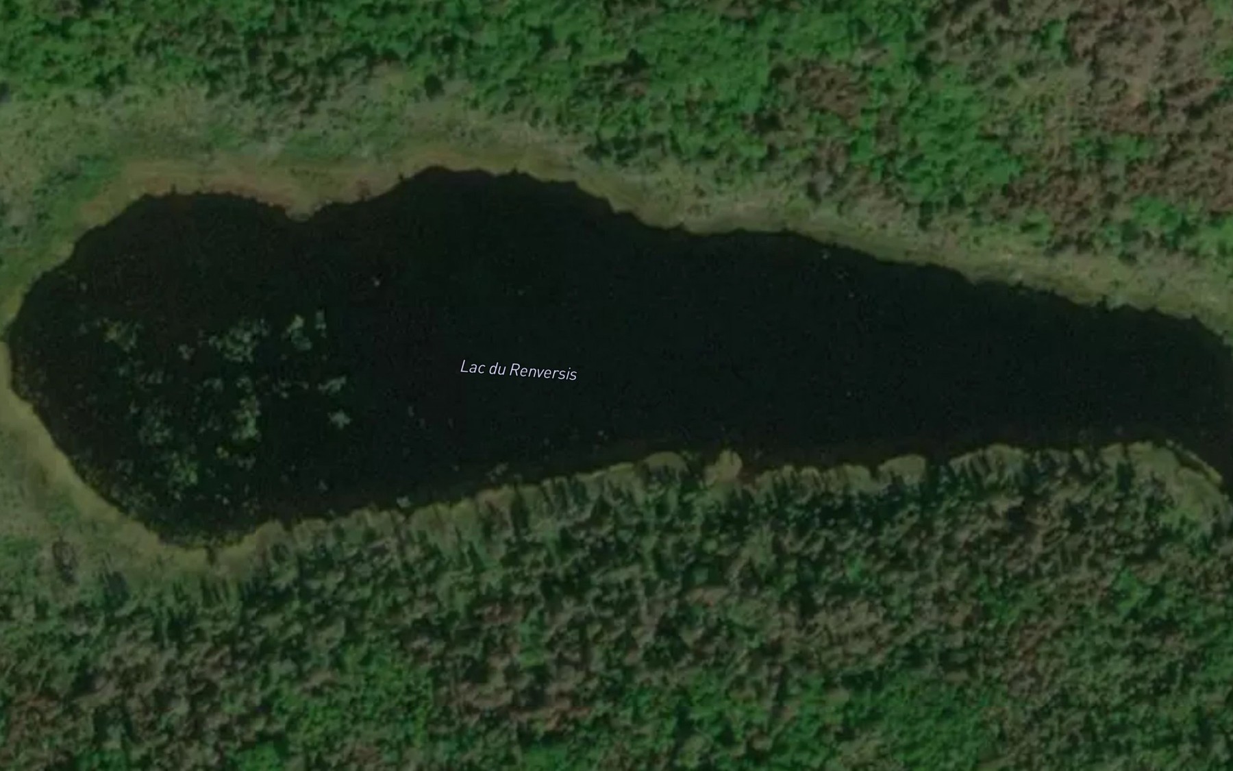 Satellite map of the Lac du Renversis