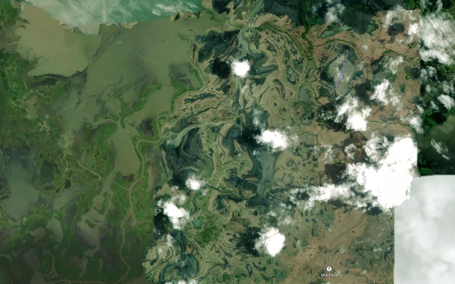 Satellite map of the Cano Lana