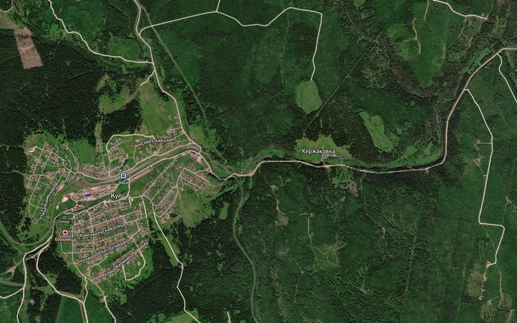 Satellite map of the Kamennyy Kyn