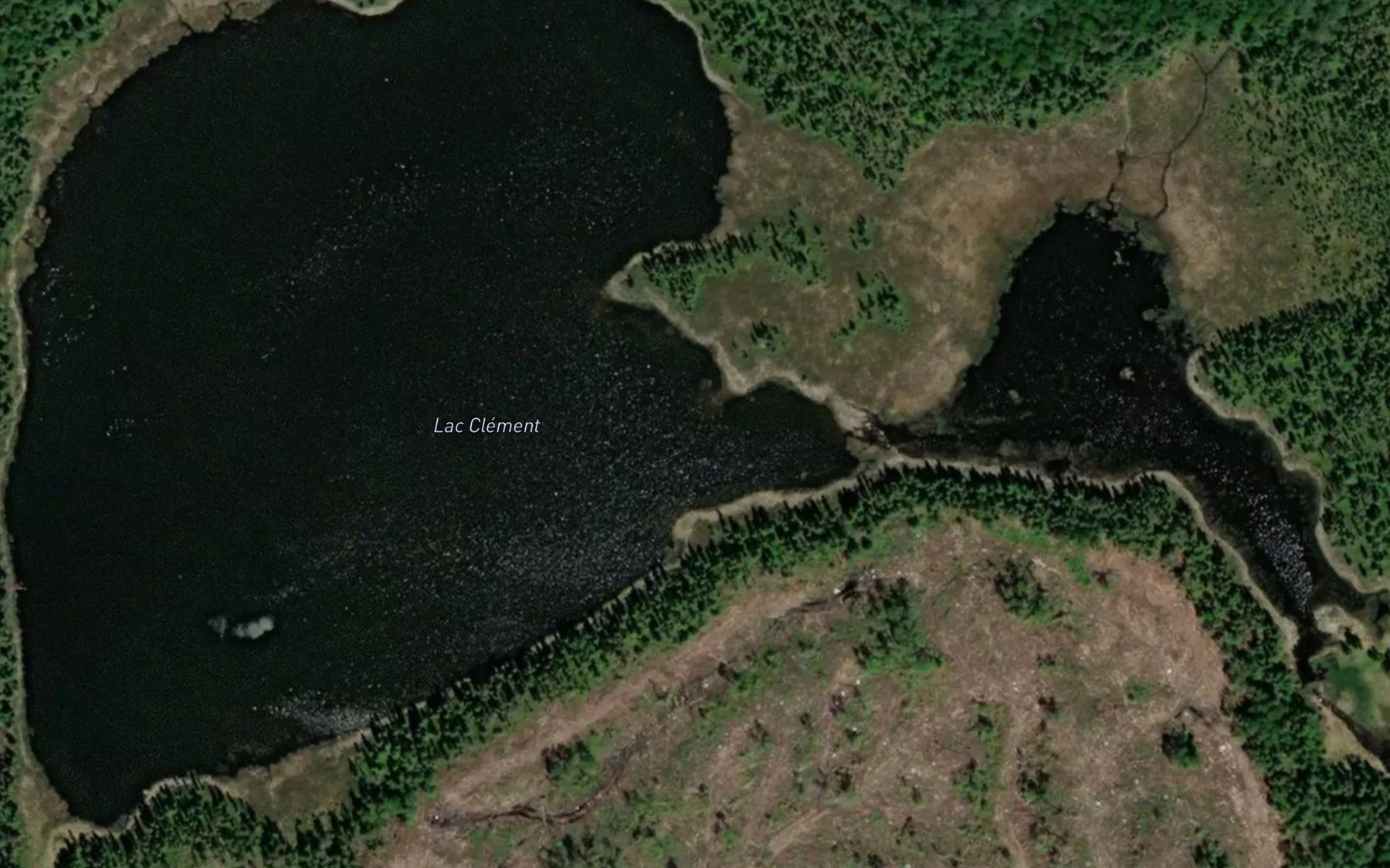 Satellite map of the Lac Clement