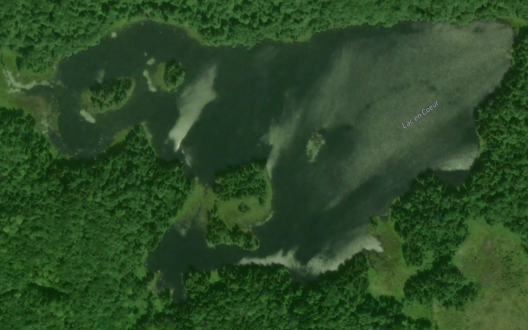 Satellite map of the Lac en Coeur
