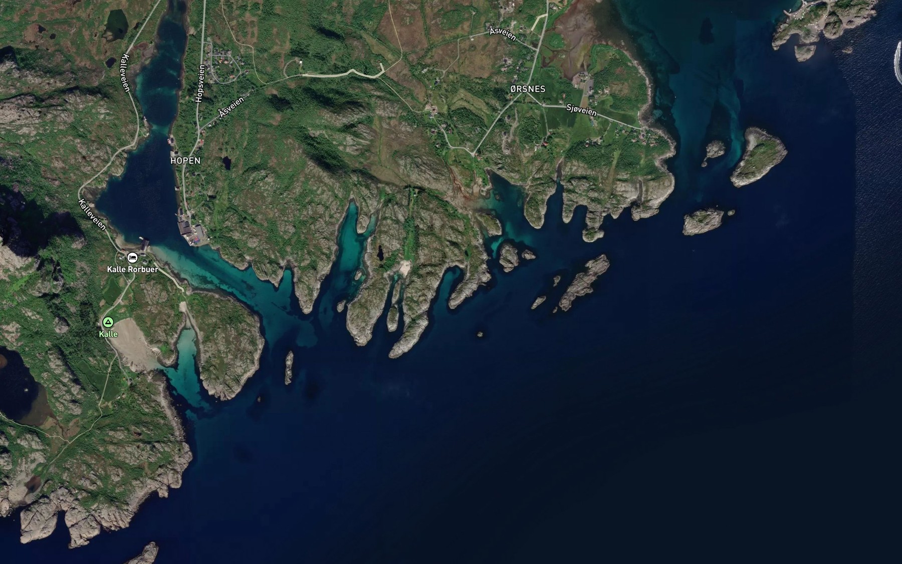 Satellite map of the Langvika