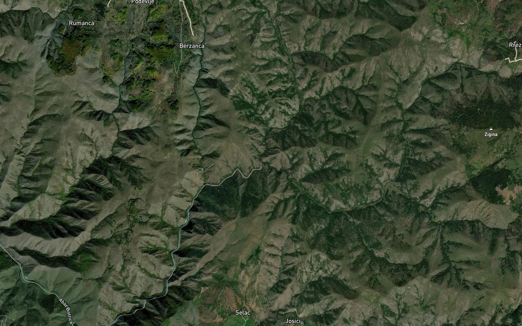 Satellite map of the Bugarska Reka