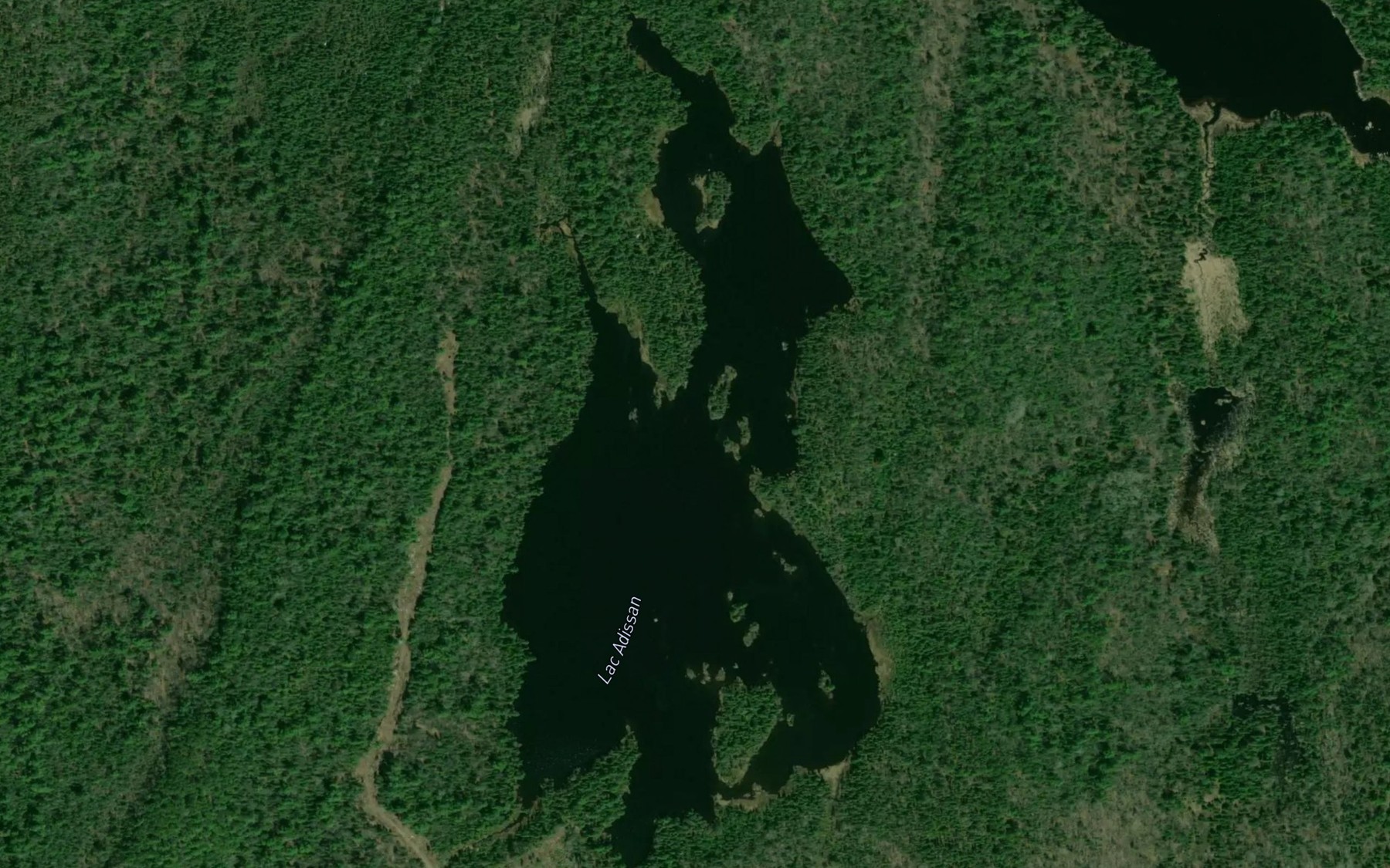 Satellite map of the Lac Adissan