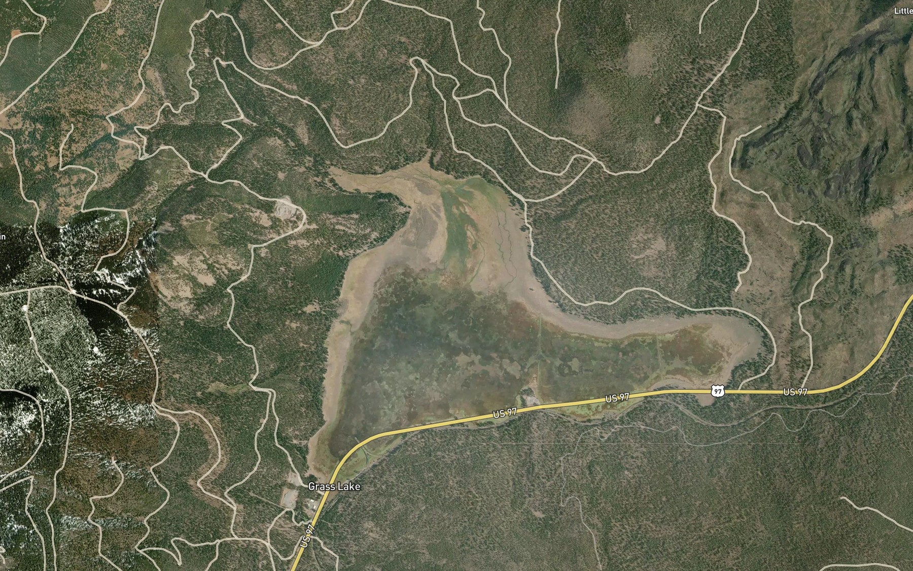 Satellite map of the Dairy Creek