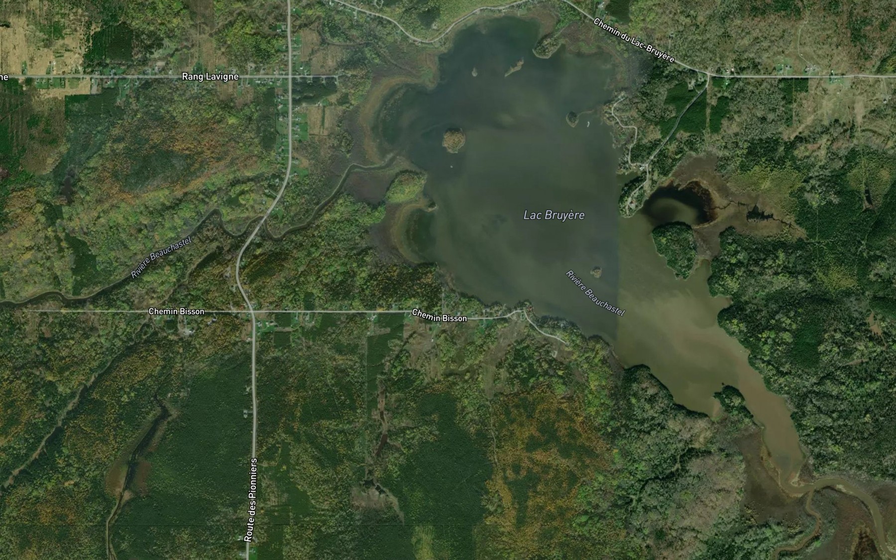 Satellite map of the Lac Bruyere