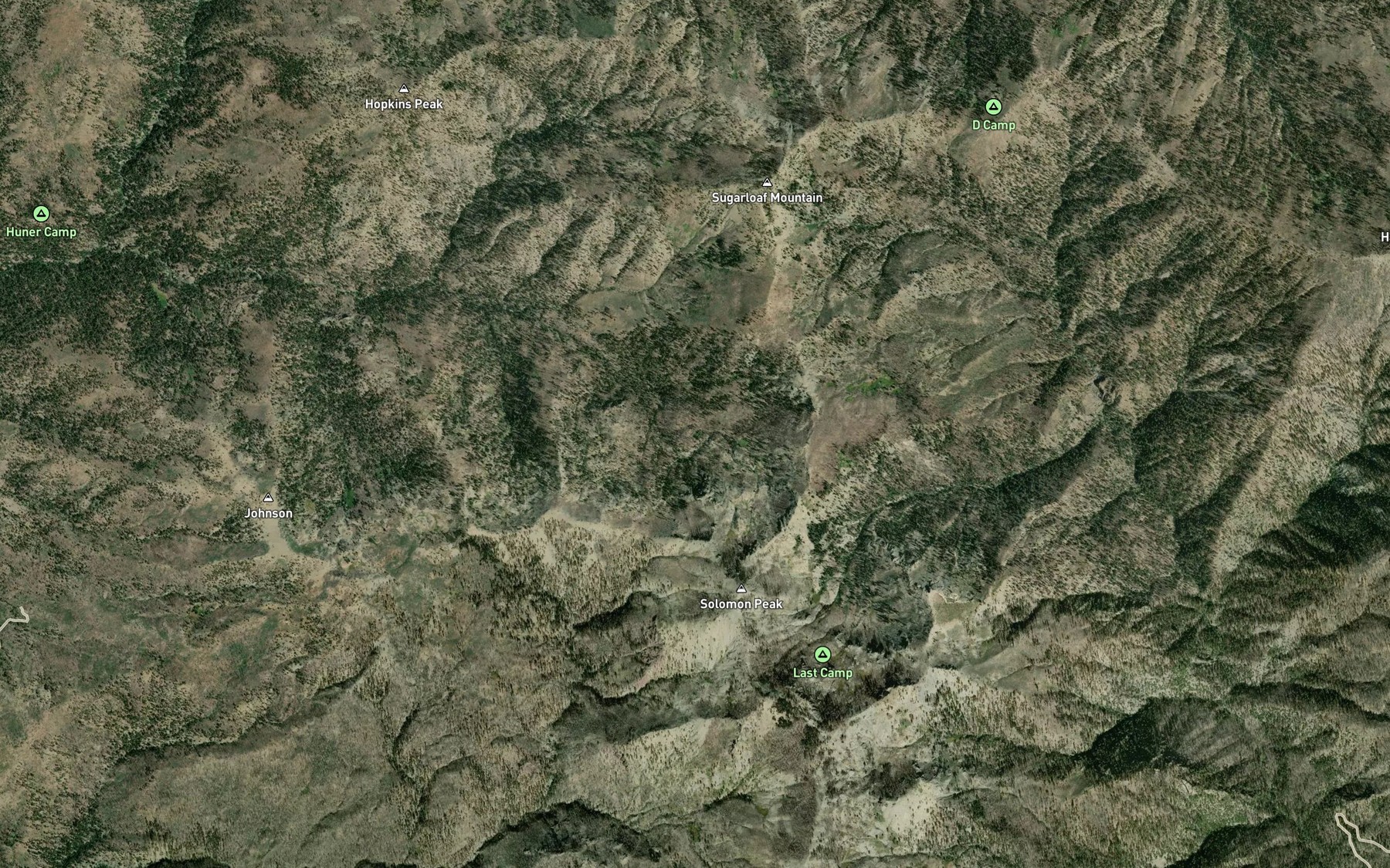 Satellite map of the Minnie Lake