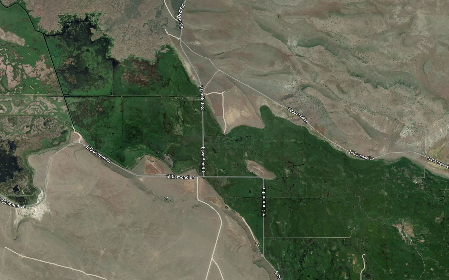 Satellite map of the Diamond Canal