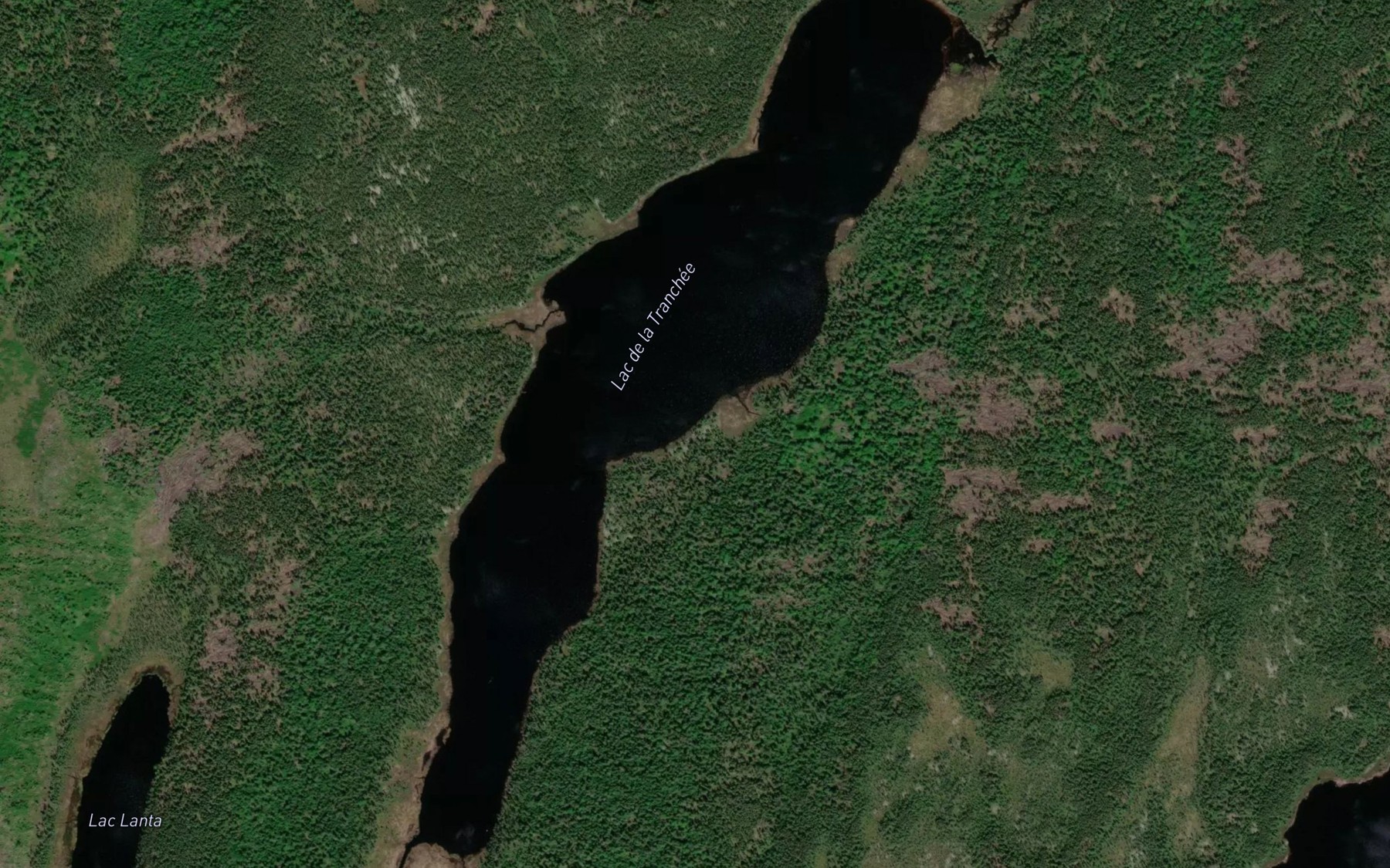 Satellite map of the Lac de la Tranchee
