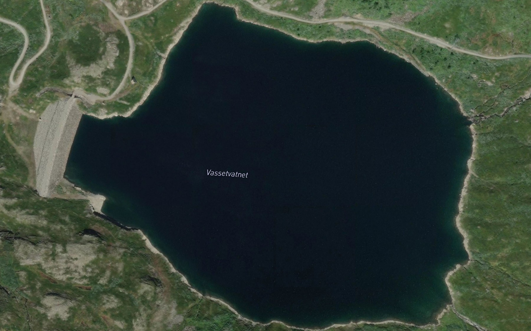 Satellite map of the Vassetvatnet