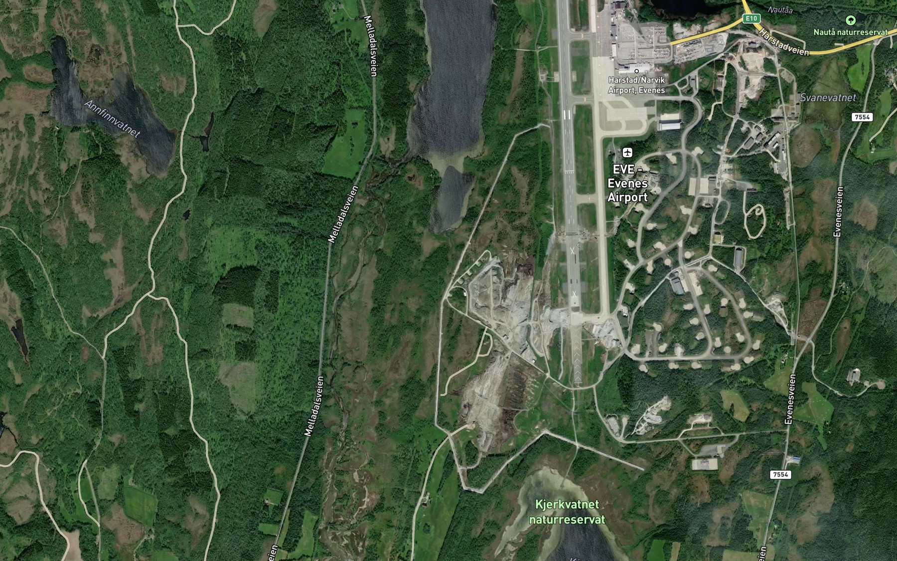 Satellite map of the Vassbotnelva