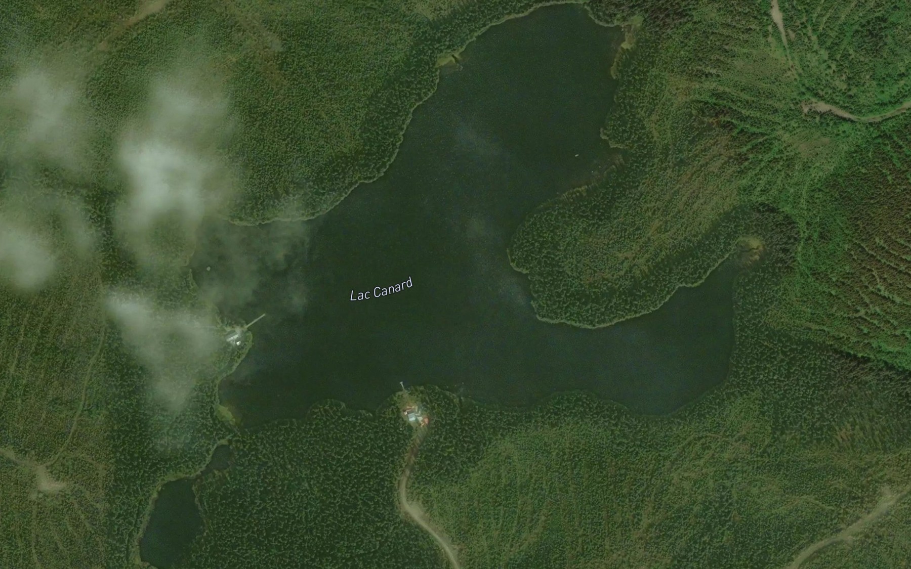 Satellite map of the Lac Canard