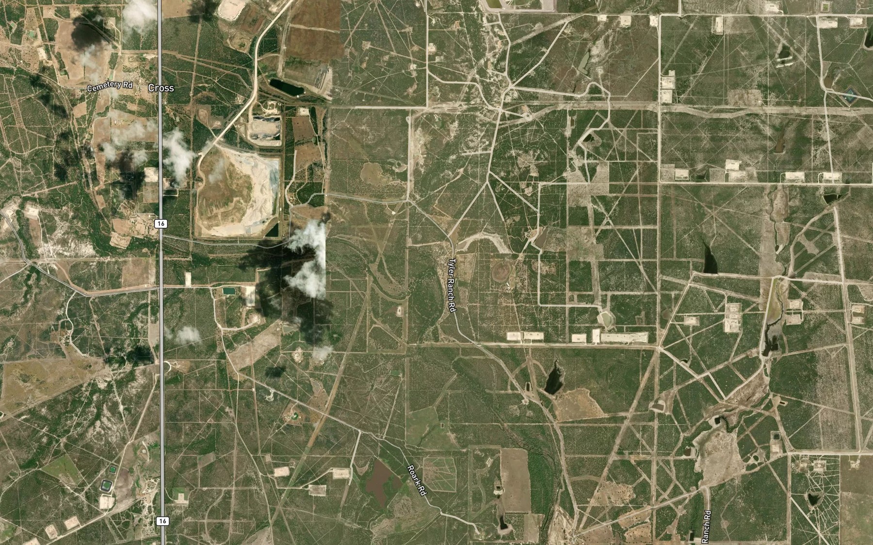 Satellite map of the La Jarita Creek