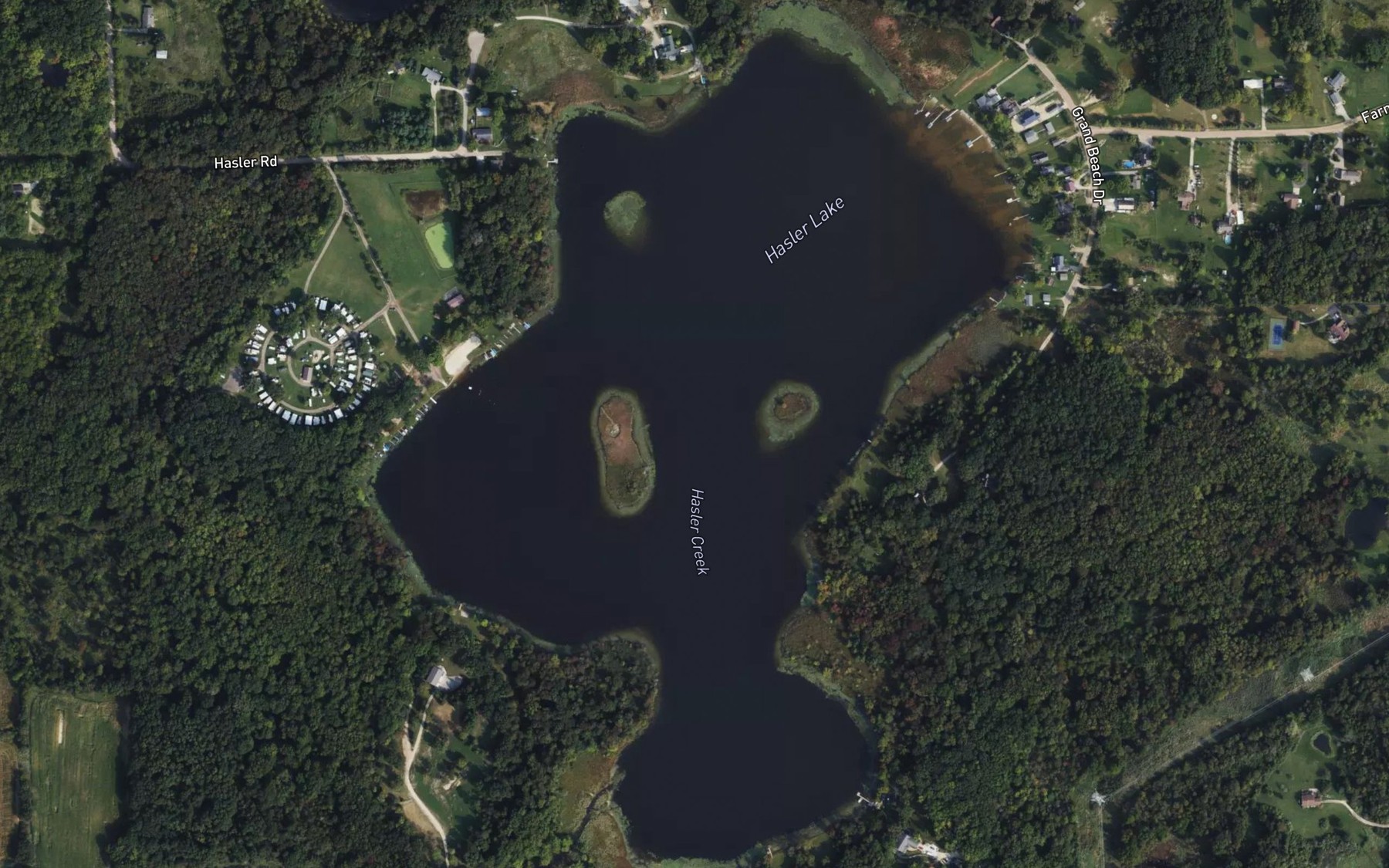 Satellite map of the Hasler Inlet