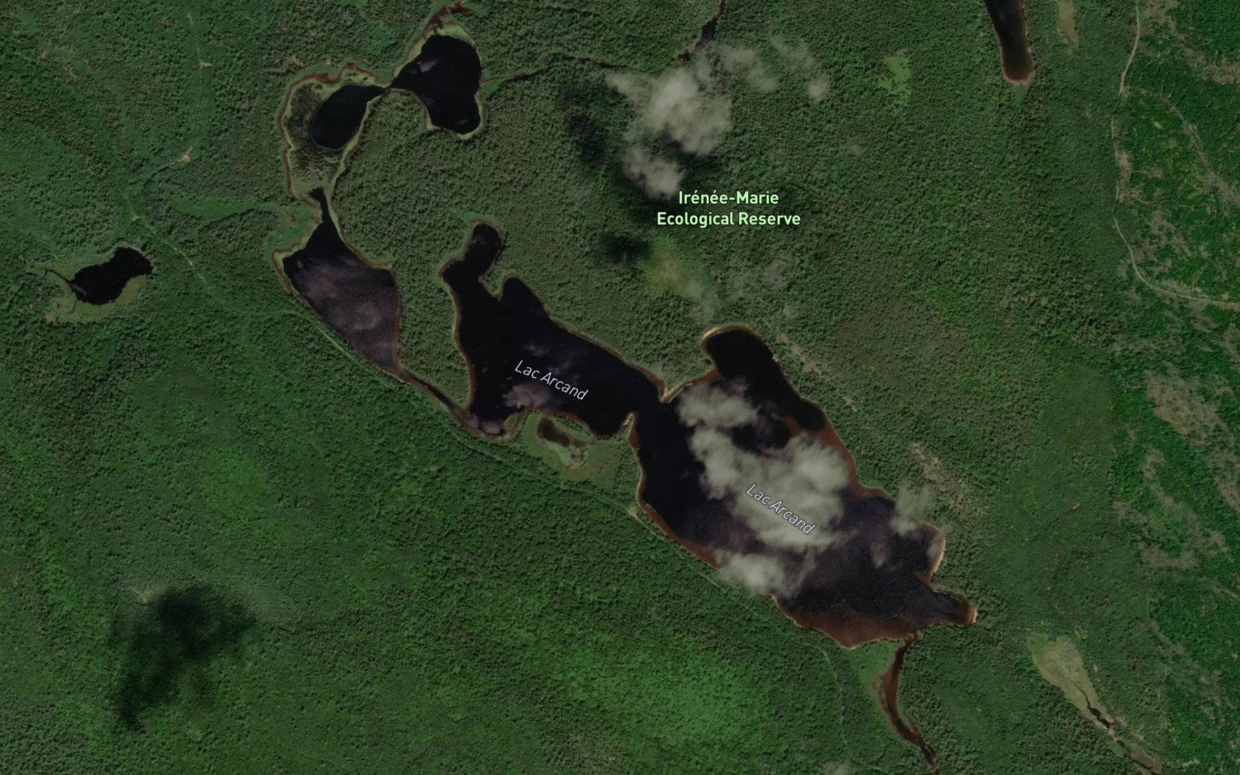 Satellite map of the Lac Arcand