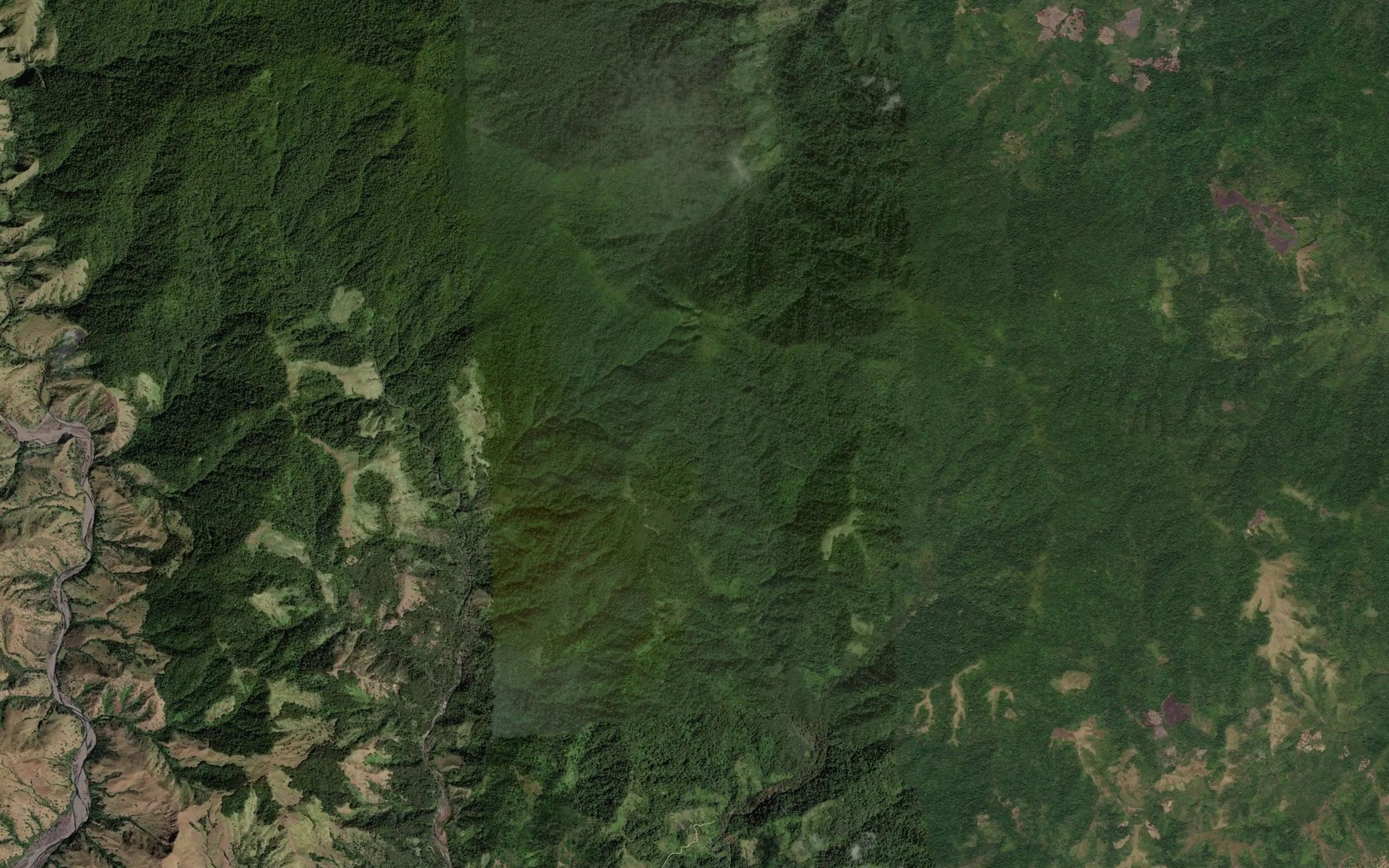 Satellite map of the Bacaclio River